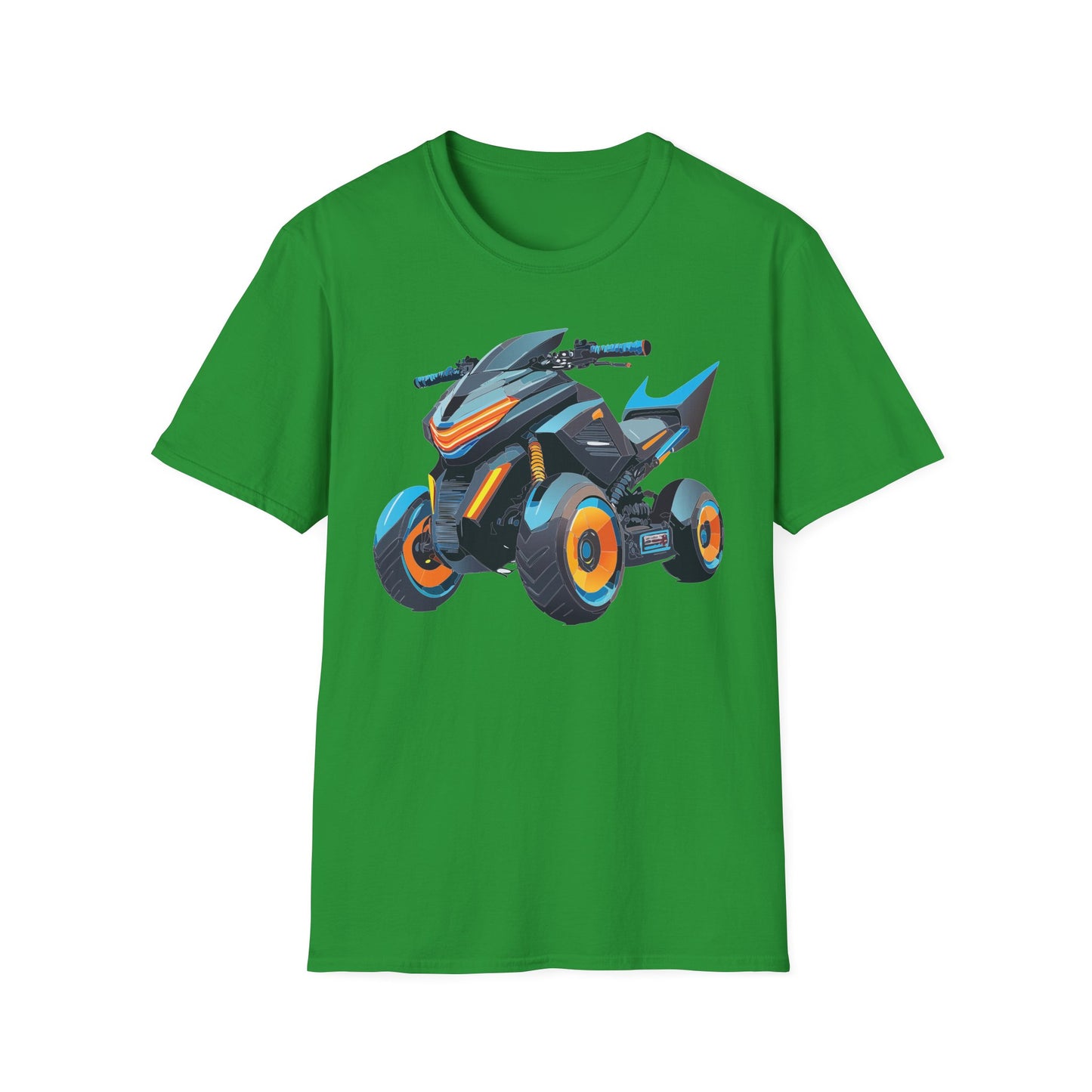 Unisex Motorcycle Art Design T Shirt Softstyle 64000 MTB Graphic Tee For Riders