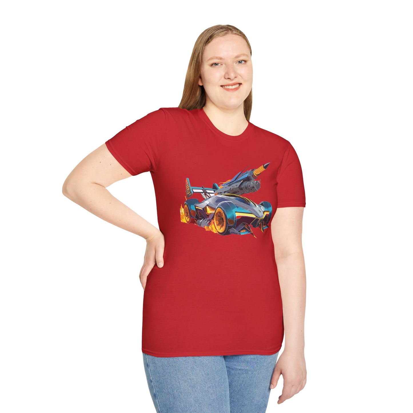 Unisex Car T Shirt Softstyle Cotton Tee With Car Design Hot Wheels Graphic Tee For Men And Women