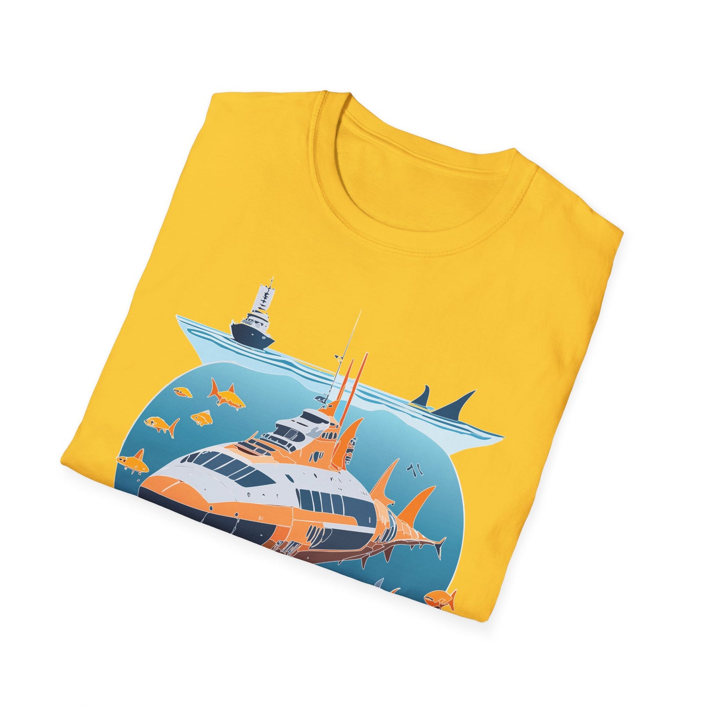 Ocean Tee Shirt, Ocean Shirt, Shirt with Ocean, U boat Tees, Shirt with U-Boat
