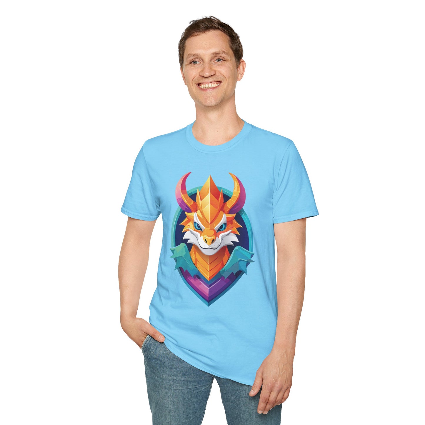 Dragon T Shirt Unisex Gildan Softstyle 64000 Comfortable Cotton Tee With Animal Design