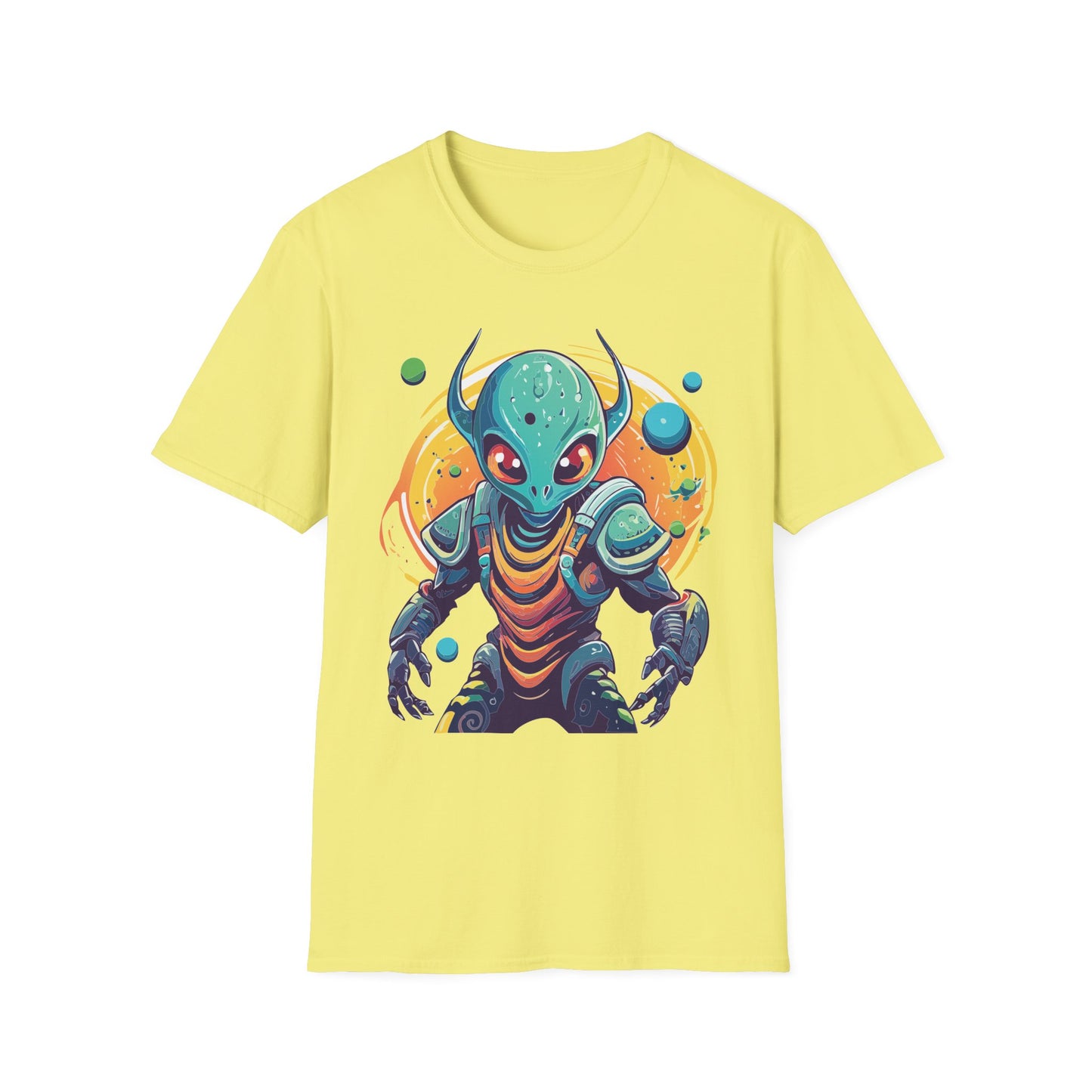 Alien Cosmos Shirt Unisex Softstyle Tee With Alien Art Design Space Theme Graphic Tee