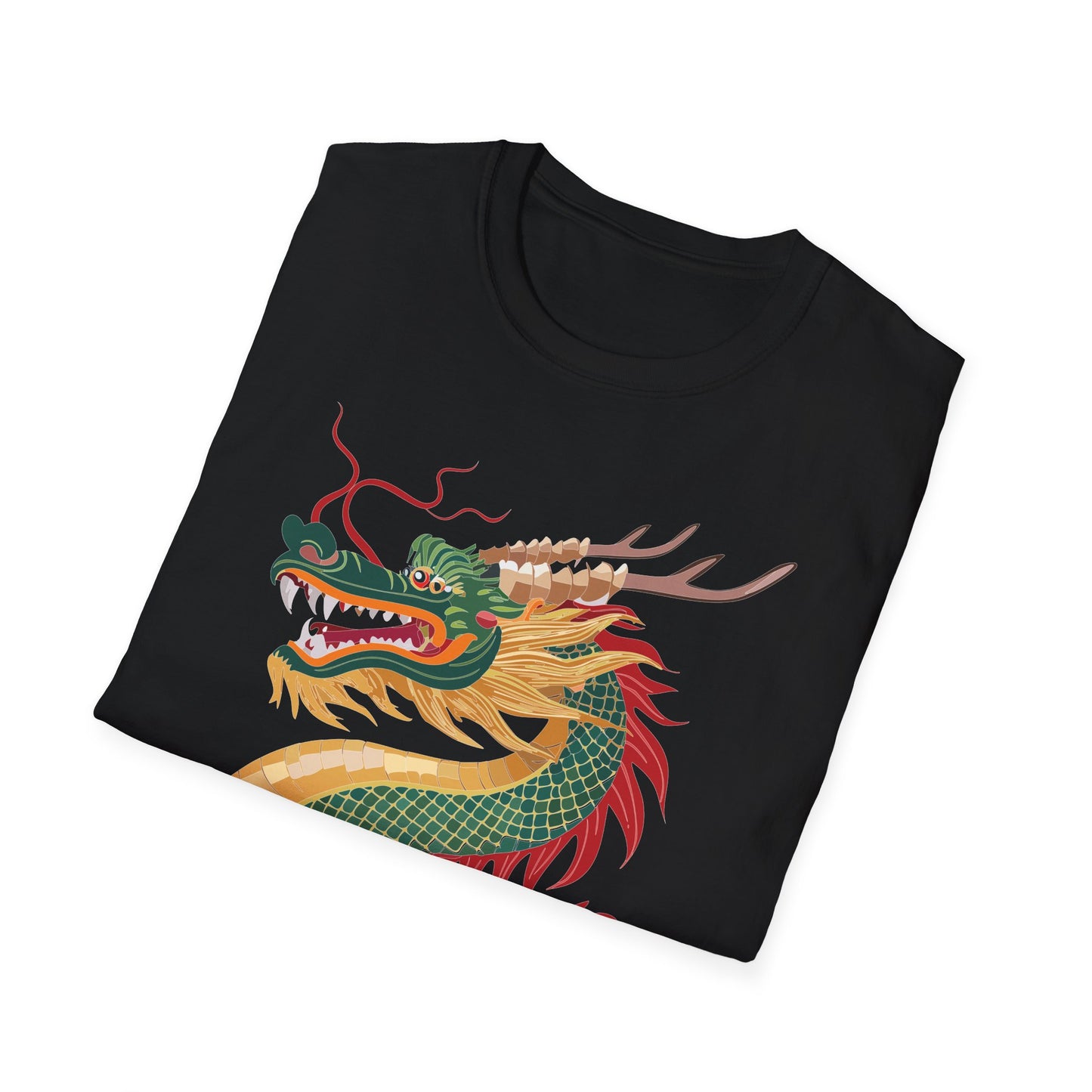 Dragon T Shirt Unisex Dragon Shirt With Animal Art Design Gildan Softstyle 64000 Tee