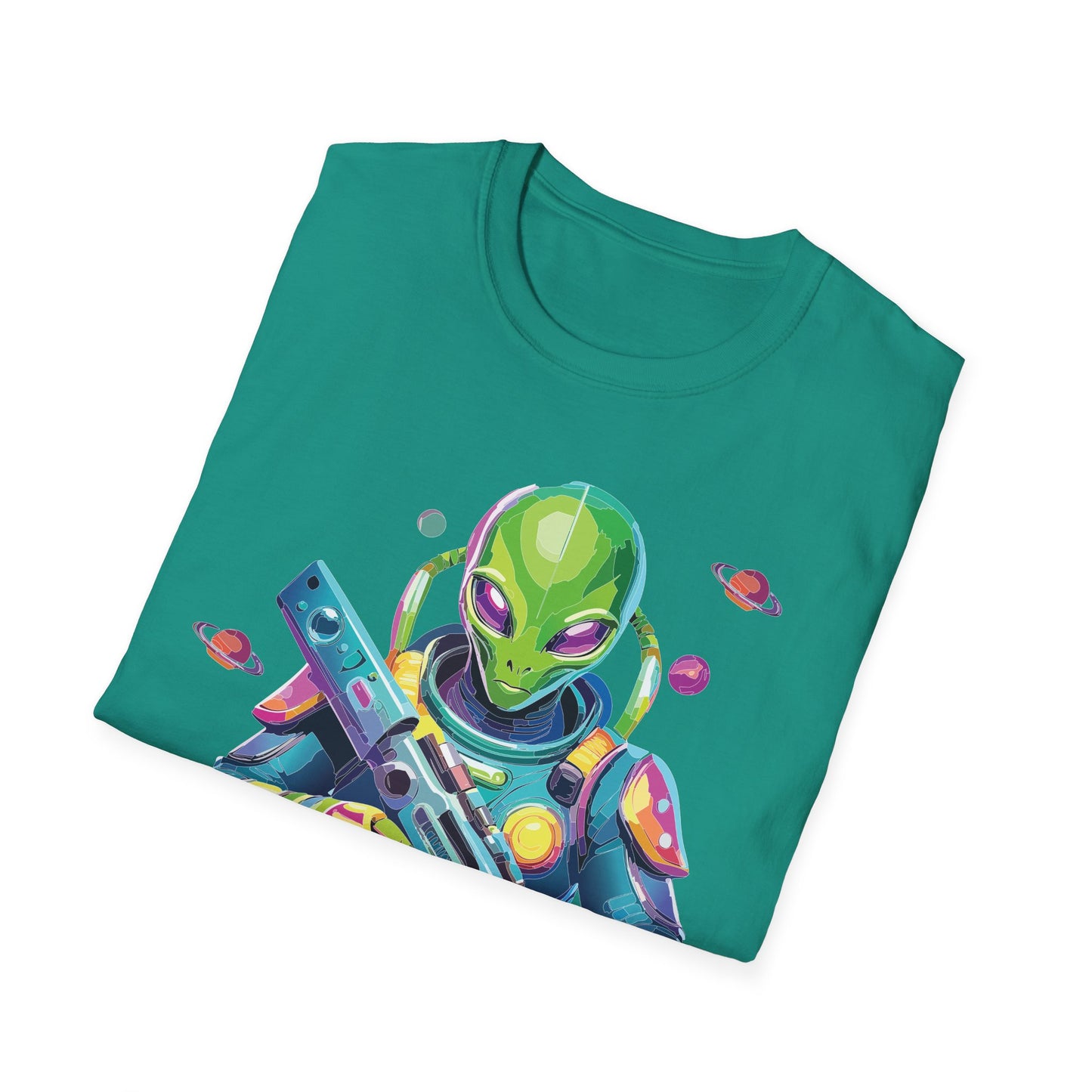 Alien Cosmos T Shirt Unisex Gildan Softstyle 64000 Art Design Tee For Everyday Comfort