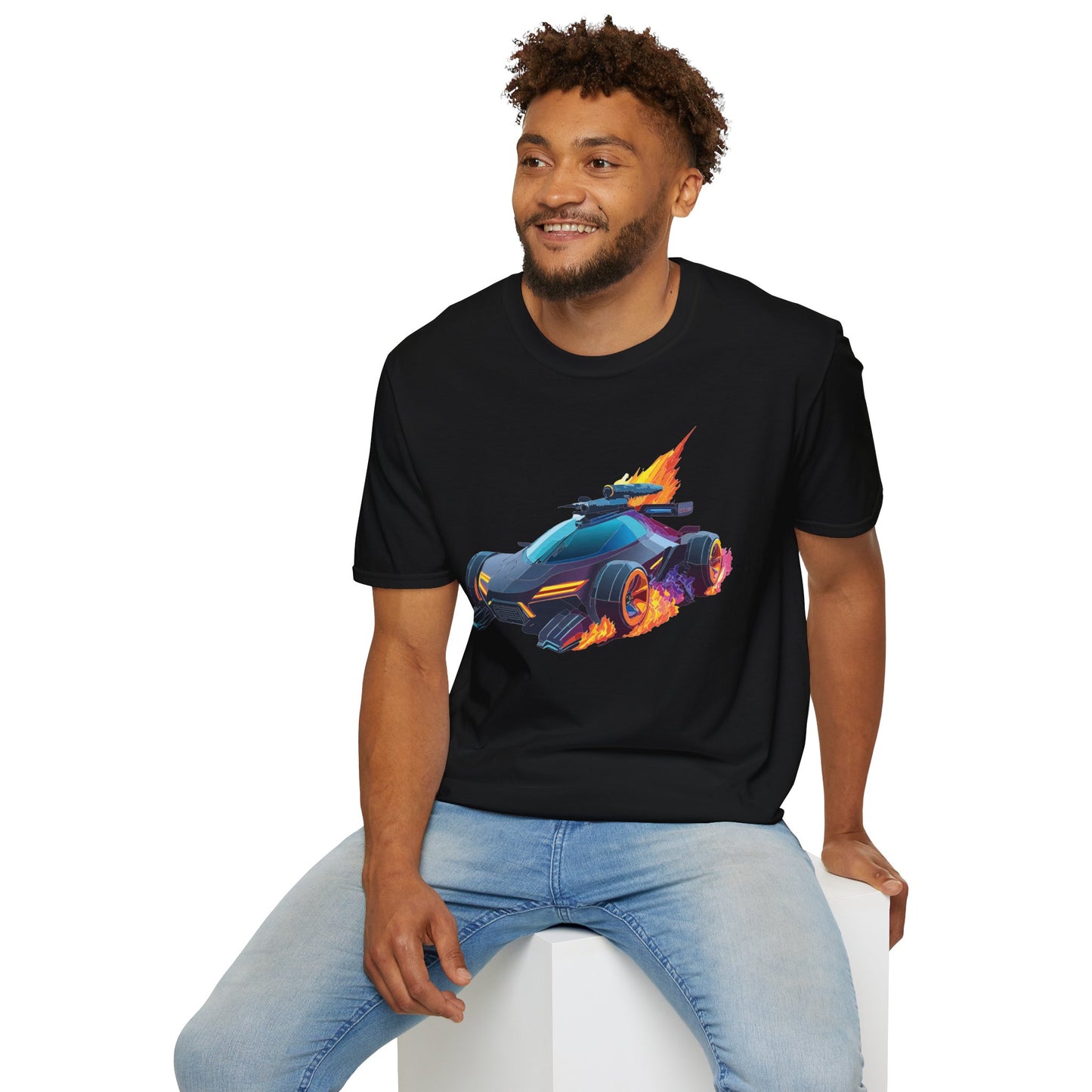 Unisex Car T Shirt Hot Wheels Cars Shirt 100 Percent Ring Spun Cotton Gildan Softstyle Tee