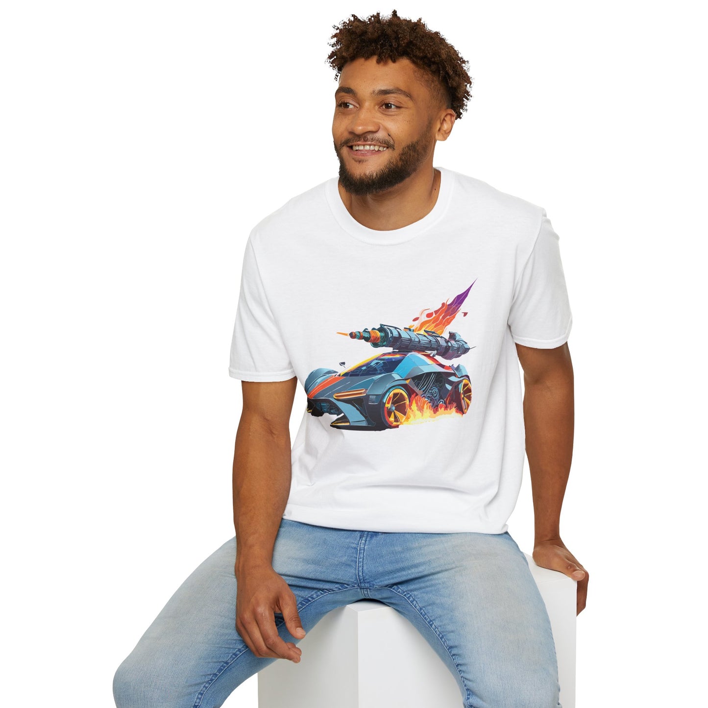 Car T Shirt for Car Lovers Unisex Softstyle Tee 64000 Hot Wheels Design Shirt with Cars