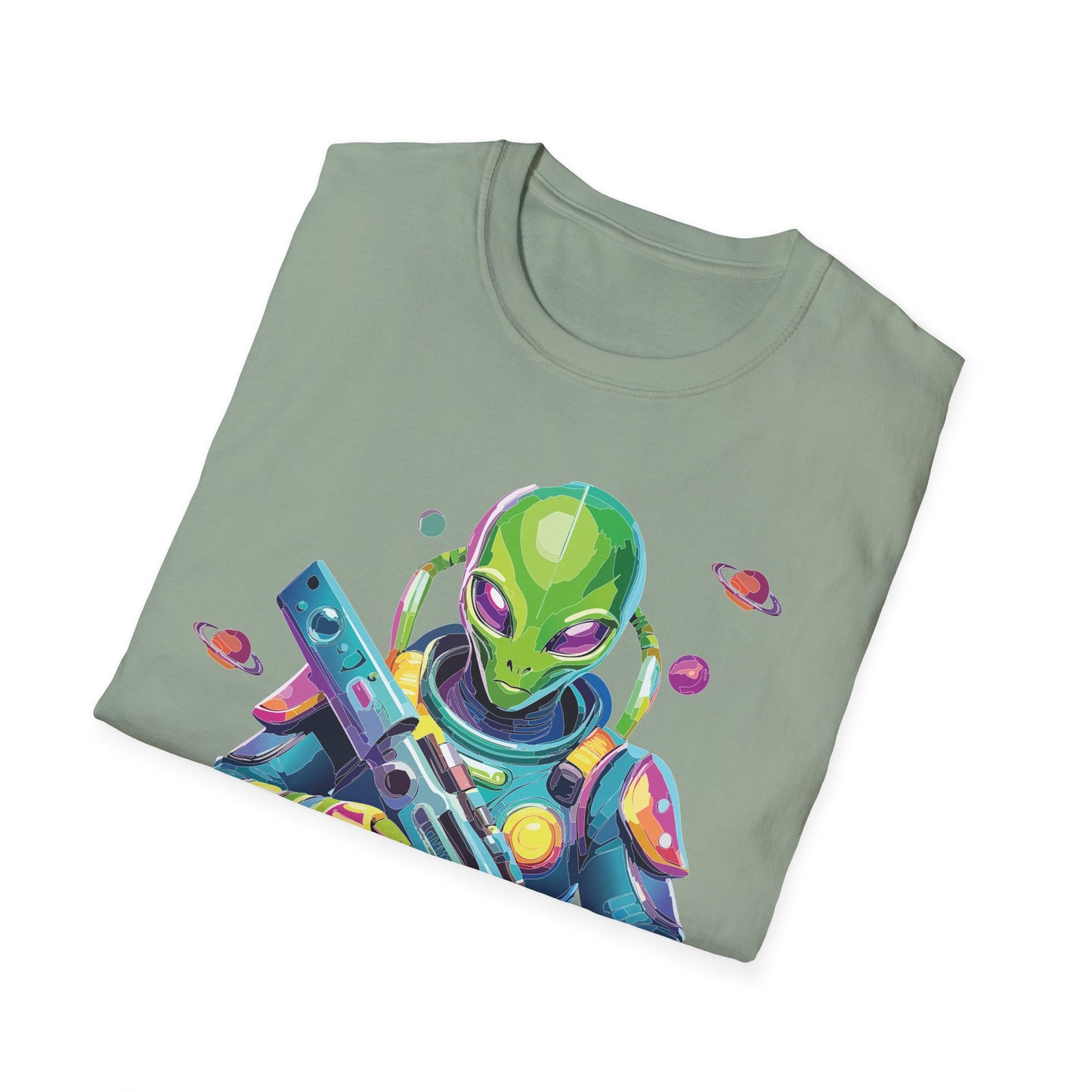 Alien Cosmos T Shirt Unisex Gildan Softstyle 64000 Art Design Tee For Everyday Comfort