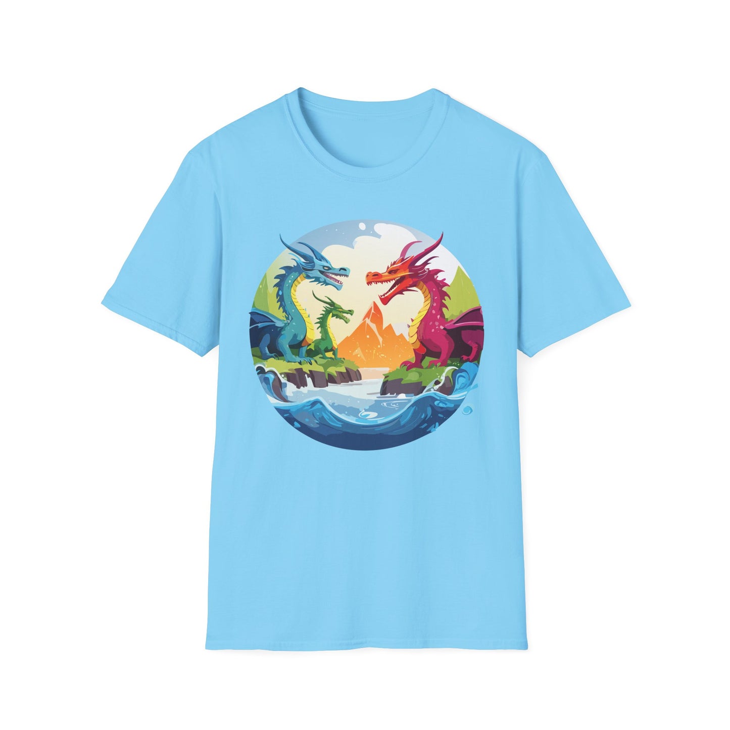 Dragon T Shirt Unisex Dragon Tee 100 Percent Ring Spun Cotton Softstyle Comfort Fit