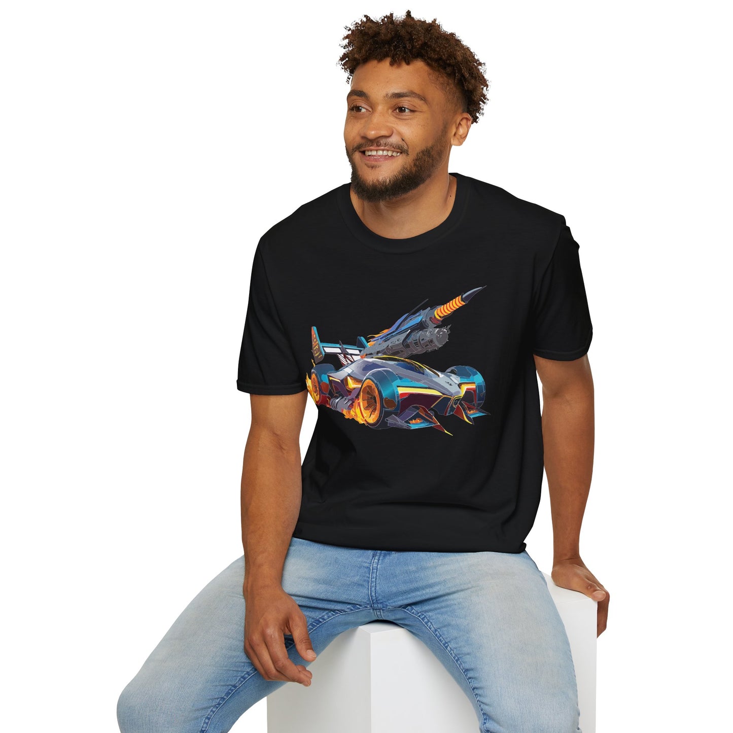 Unisex Car T Shirt Softstyle Cotton Tee With Car Design Hot Wheels Graphic Tee For Men And Women