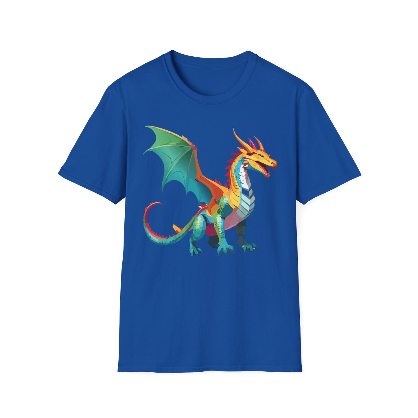 Dragon T Shirt Unisex Animal Design Tee Softstyle Gildan 64000 100 Percent Ring Spun Cotton