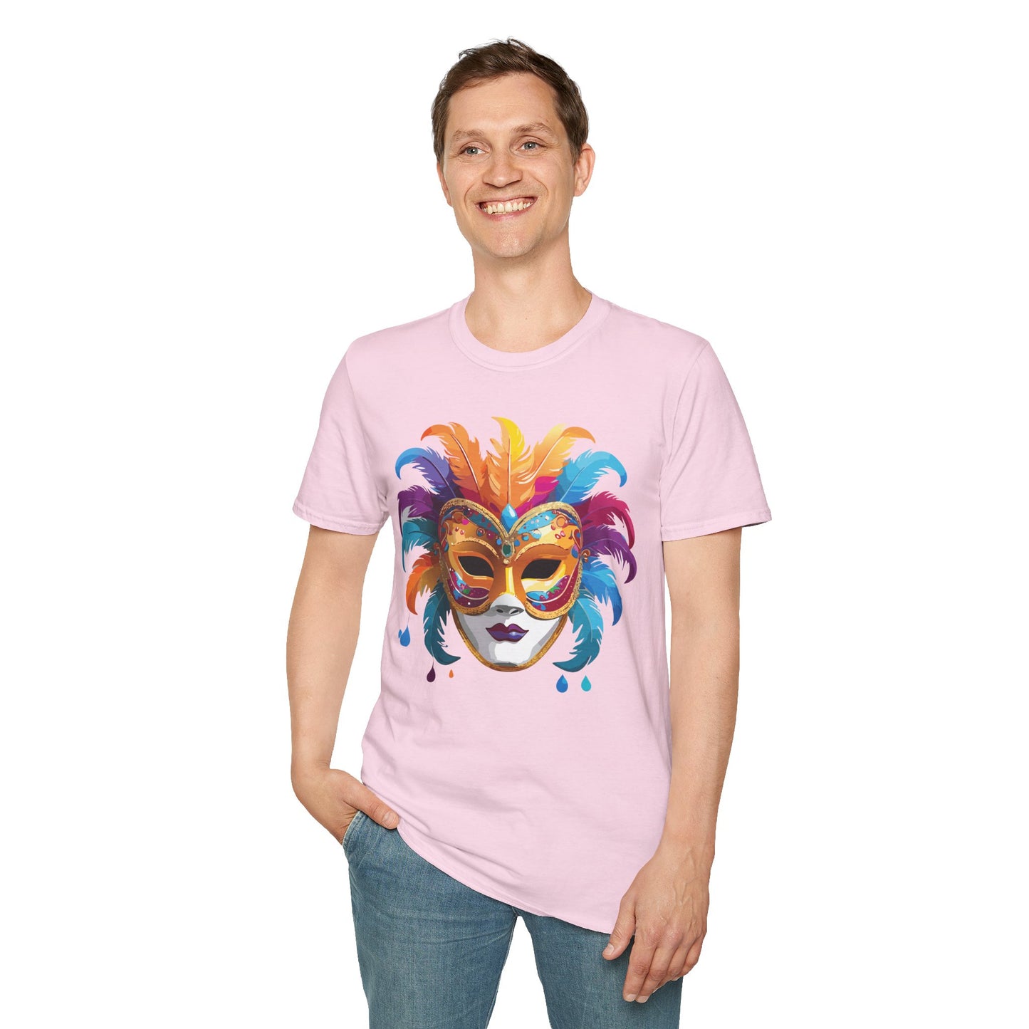 Mask Tee Shirt, Mask Shirt, Shirt with Mask, Masquerade Tees