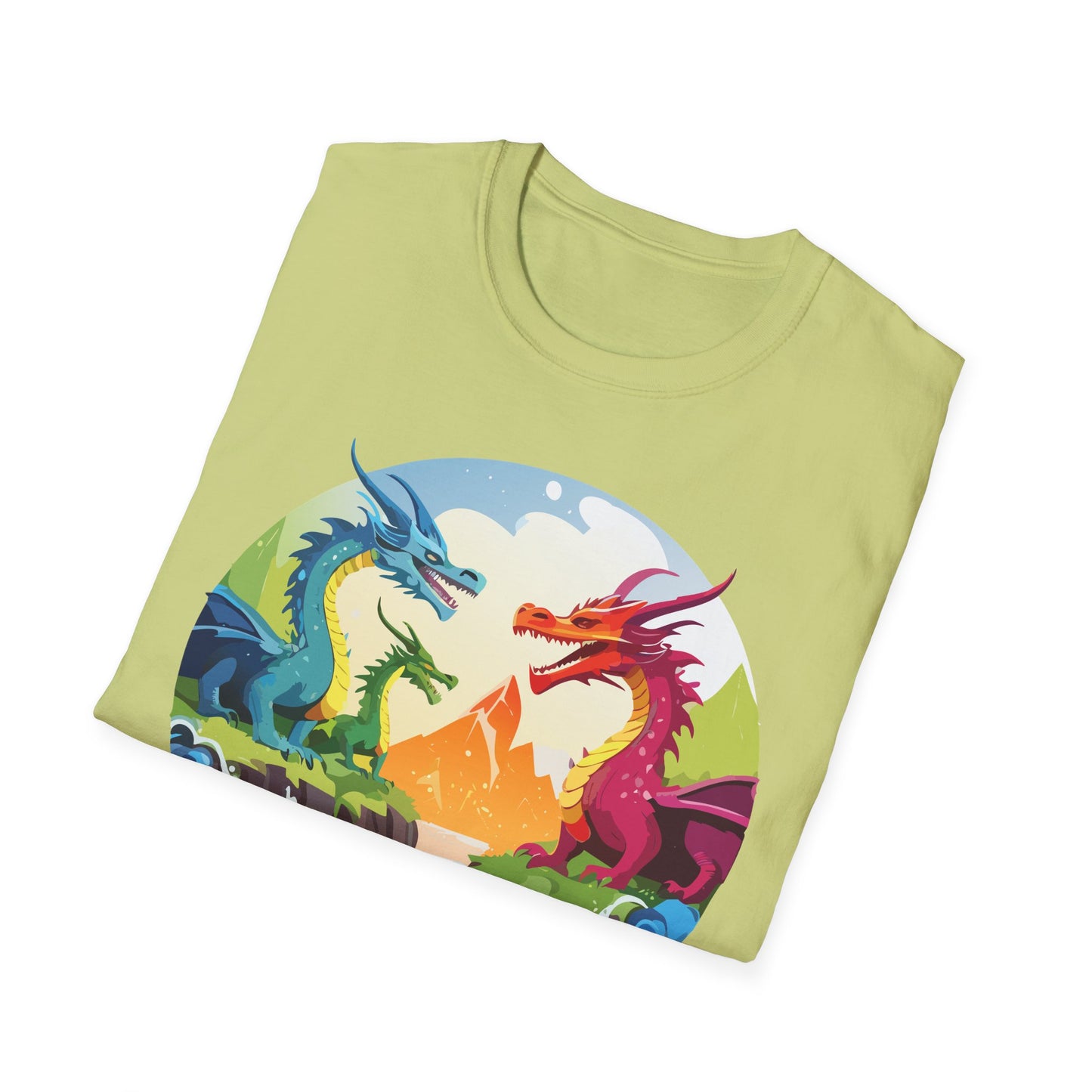 Dragon T Shirt Unisex Dragon Tee 100 Percent Ring Spun Cotton Softstyle Comfort Fit