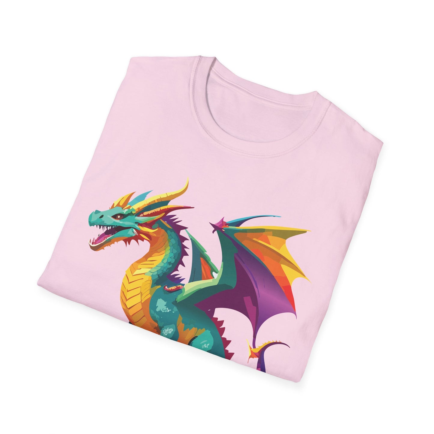 Dragon T Shirt Unisex Short Sleeve Art Design Gildan Softstyle Cotton Tee For Animal Lovers