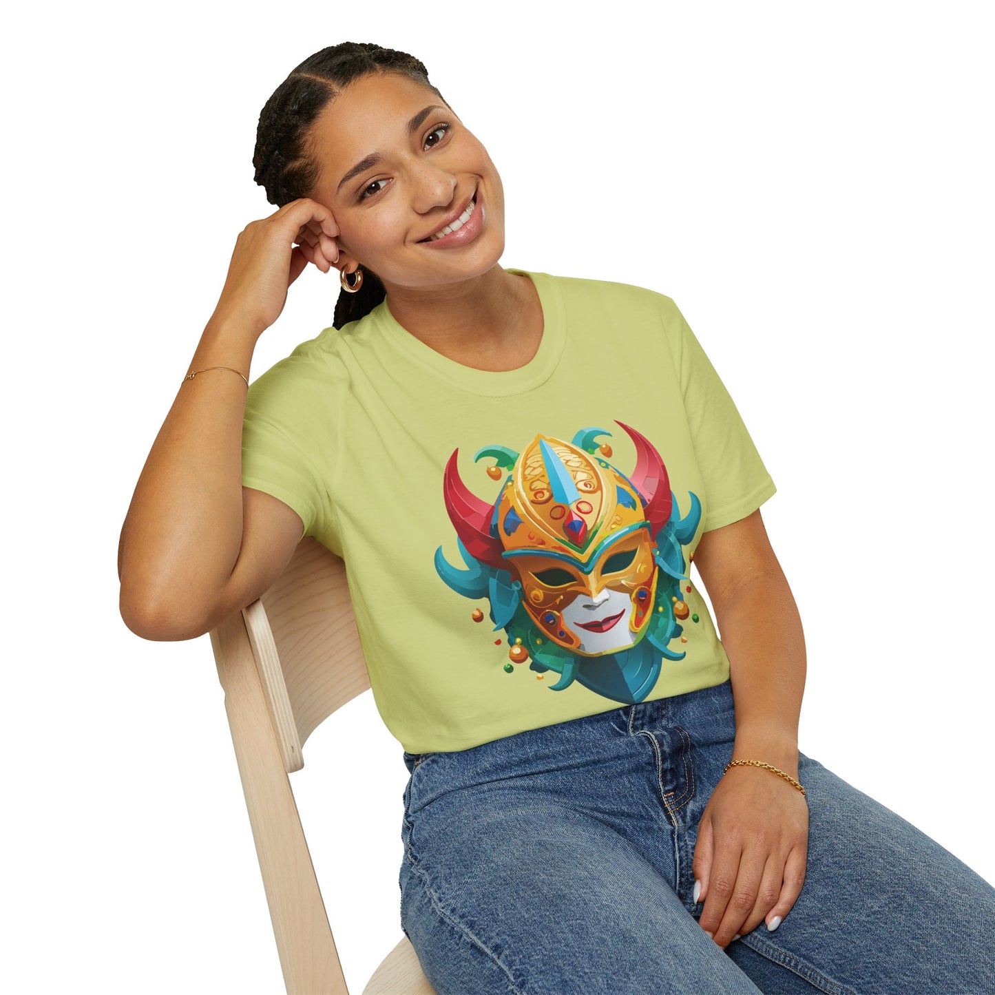 Mask Tee Shirt, Mask Shirt, Shirt with Mask, Masquerade Tees