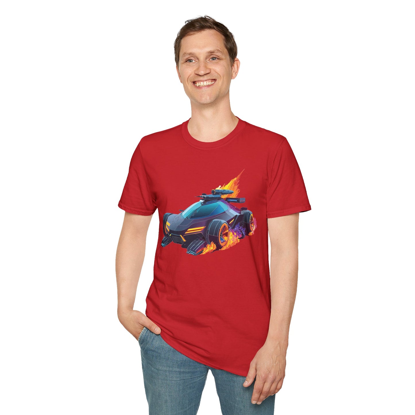 Unisex Car T Shirt Hot Wheels Cars Shirt 100 Percent Ring Spun Cotton Gildan Softstyle Tee