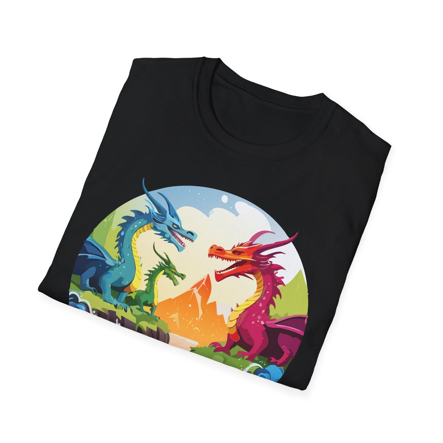 Dragon T Shirt Unisex Dragon Tee 100 Percent Ring Spun Cotton Softstyle Comfort Fit