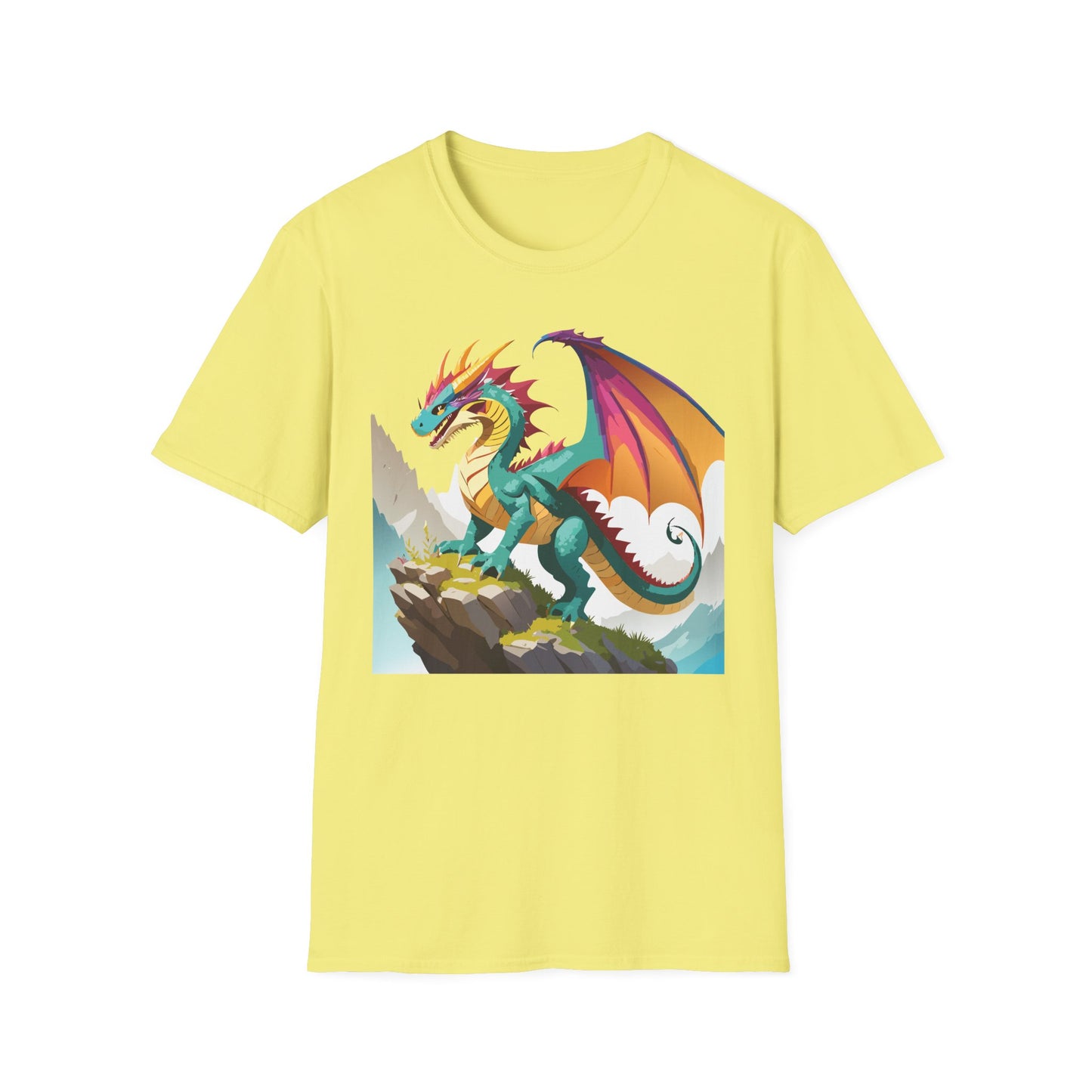 Dragon T Shirt Unisex Dragon Shirt With Animal Art Design Softstyle Cotton Tee Shirt
