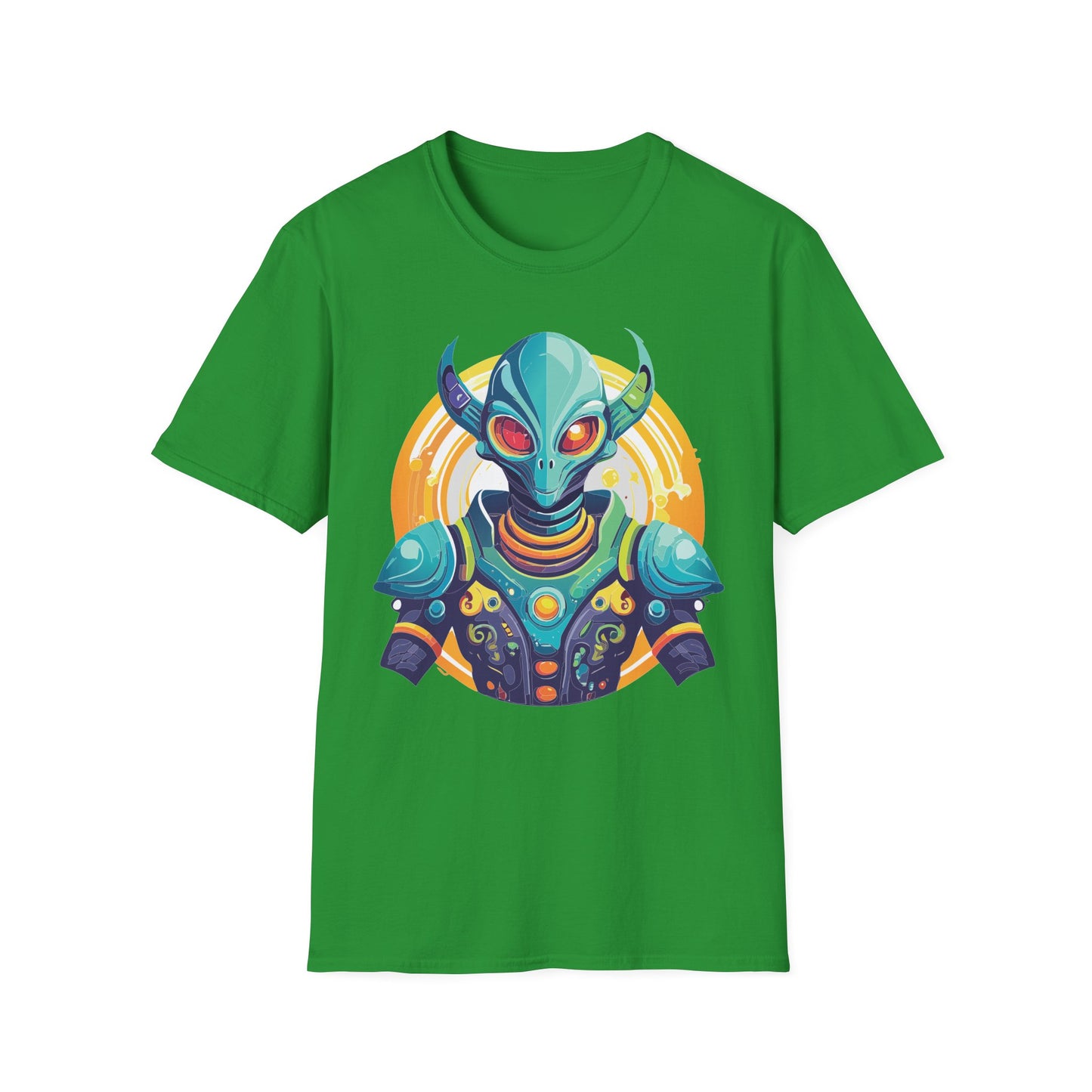 Alien T Shirt Cosmos Design Unisex Softstyle Cotton Tee With Aliens Art Graphic Print