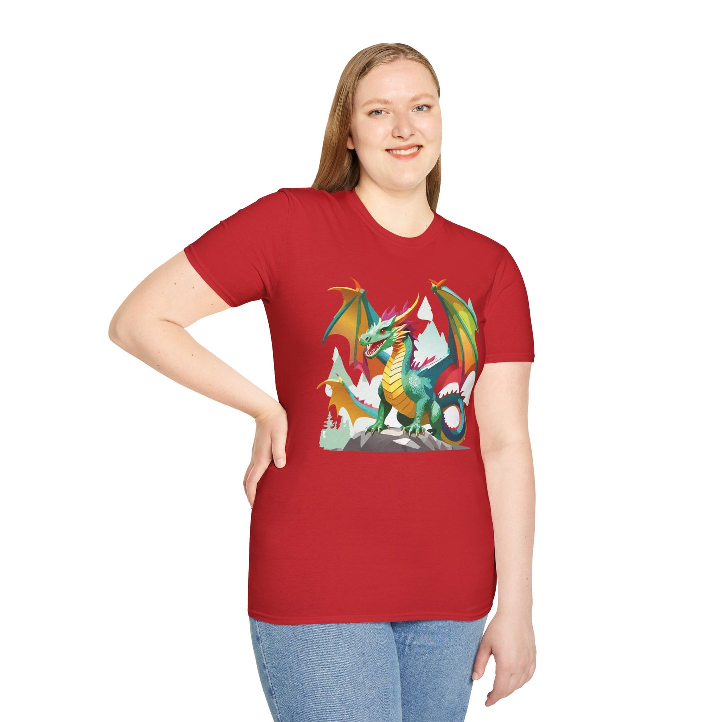 Dragon Graphic T Shirt for Men and Women Unisex Animal Design Softstyle Cotton Tee Premium Quality