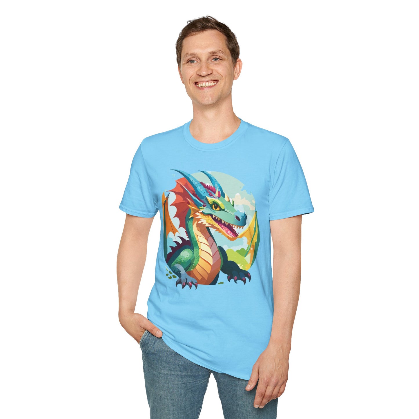 Dragon T Shirt, Dragon Shirt, Shirt with Animals, Animal Shirt