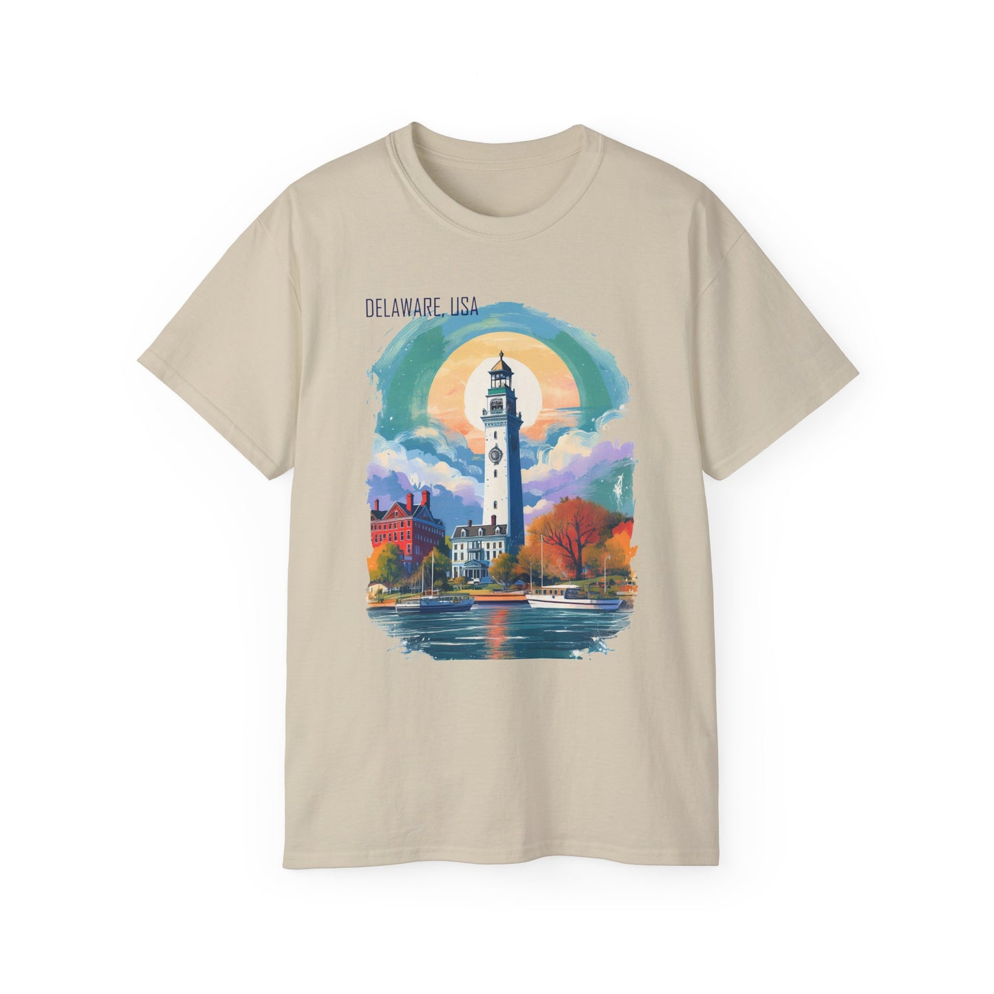 Delaware Graphic Unisex Cotton T‑Shirt 1
