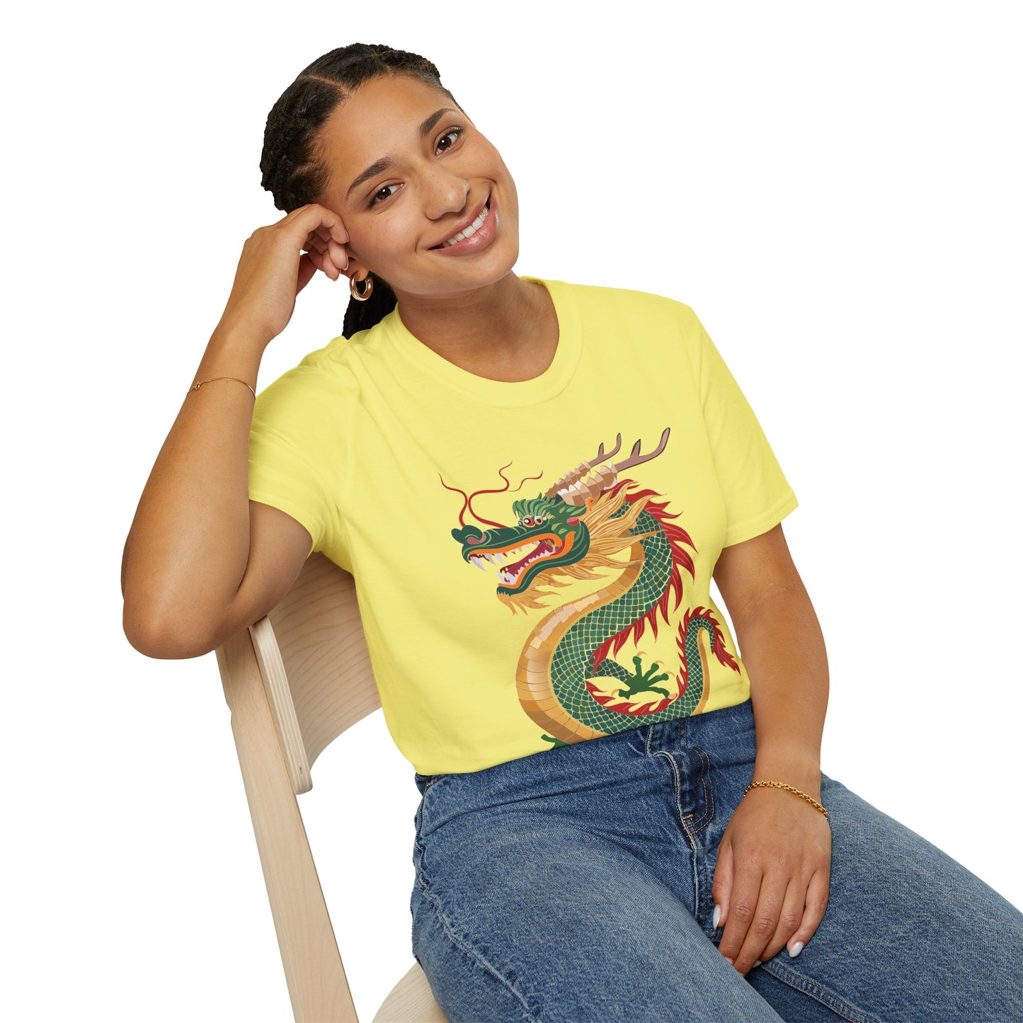 Dragon T Shirt Unisex Dragon Shirt With Animal Art Design Gildan Softstyle 64000 Tee