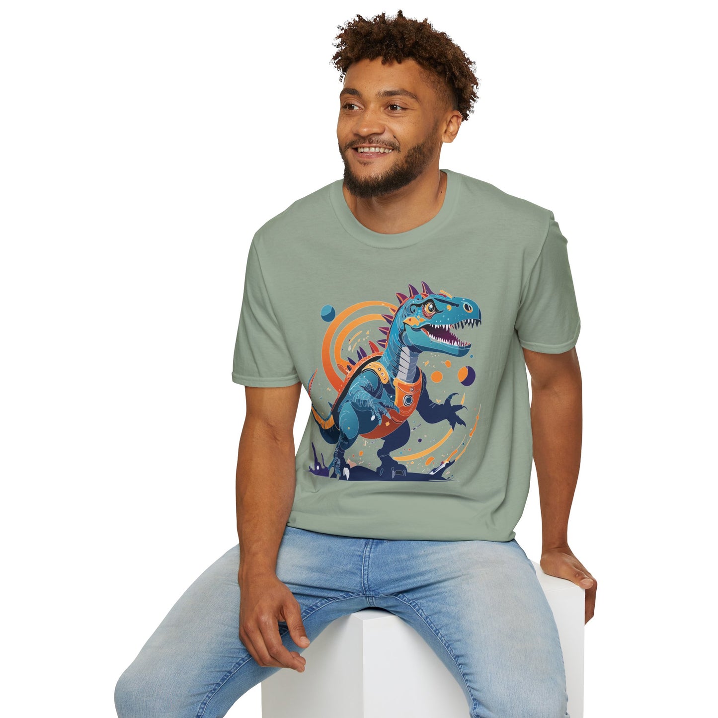 Unisex Alien T Shirt Cosmos Tee With Alien Design Gildan Softstyle 64000 Ring Spun Cotton