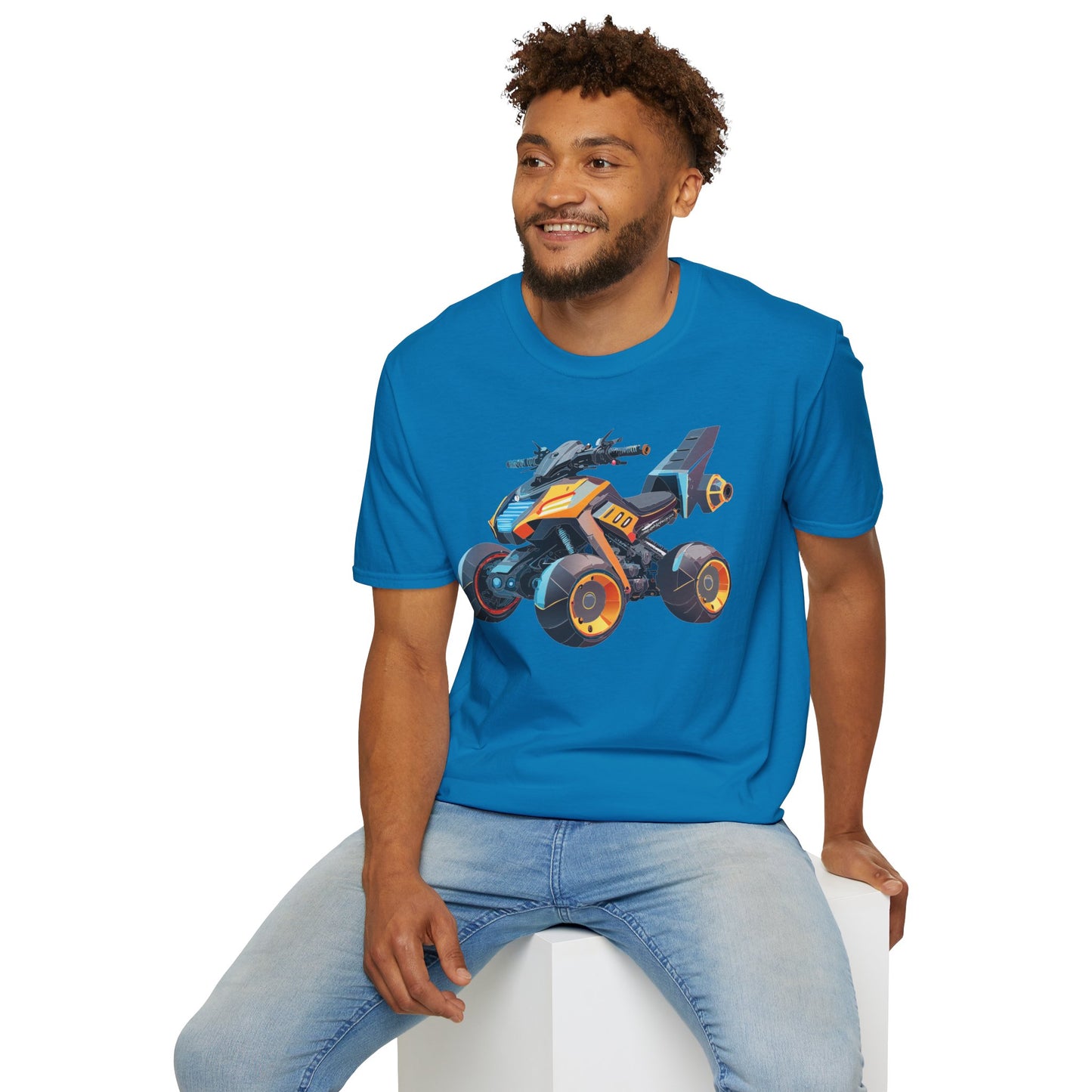 Unisex Bike T Shirt Moto Shirt With Motorcycle Design MTB Tee For Riders One Hundred Percent Cotton