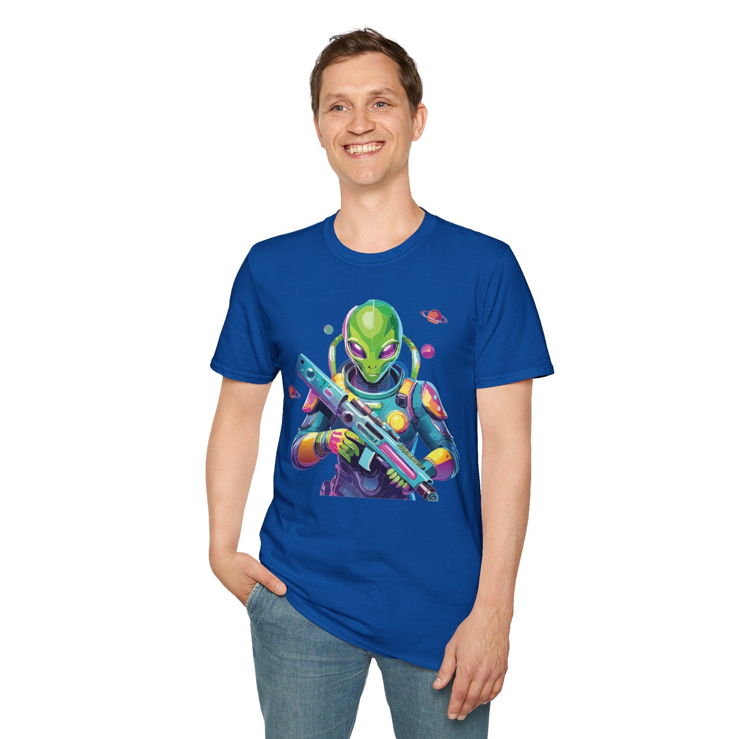 Alien Cosmos T Shirt Unisex Gildan Softstyle 64000 Art Design Tee For Everyday Comfort