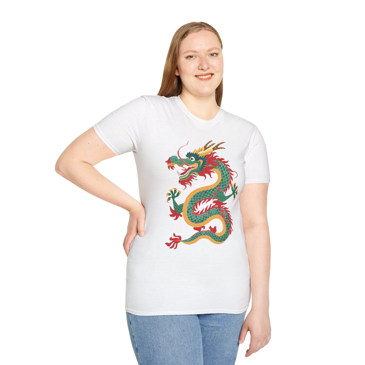 Dragon T Shirt Unisex Dragon Shirt With Animal Art Design Gildan Softstyle Tee 100 Cotton