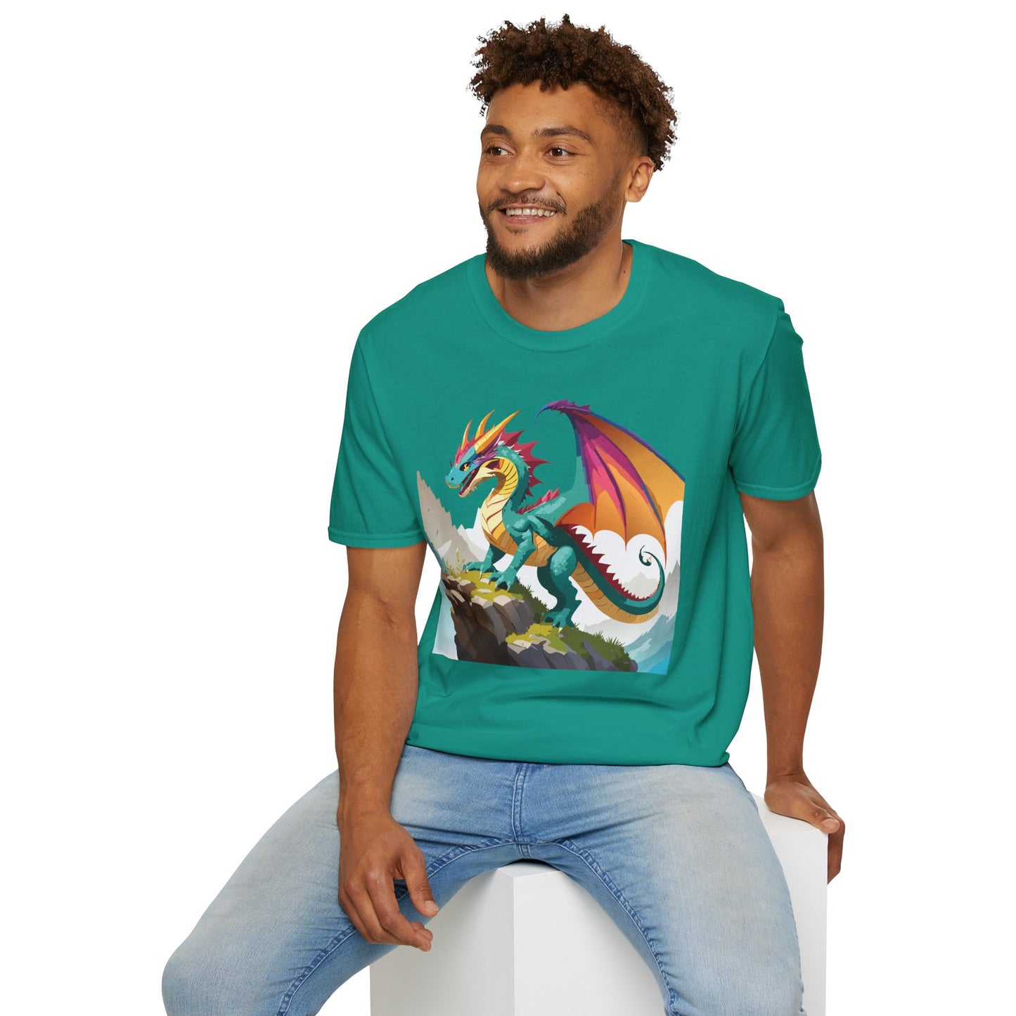 Dragon T Shirt Unisex Dragon Shirt With Animal Art Design Softstyle Cotton Tee Shirt