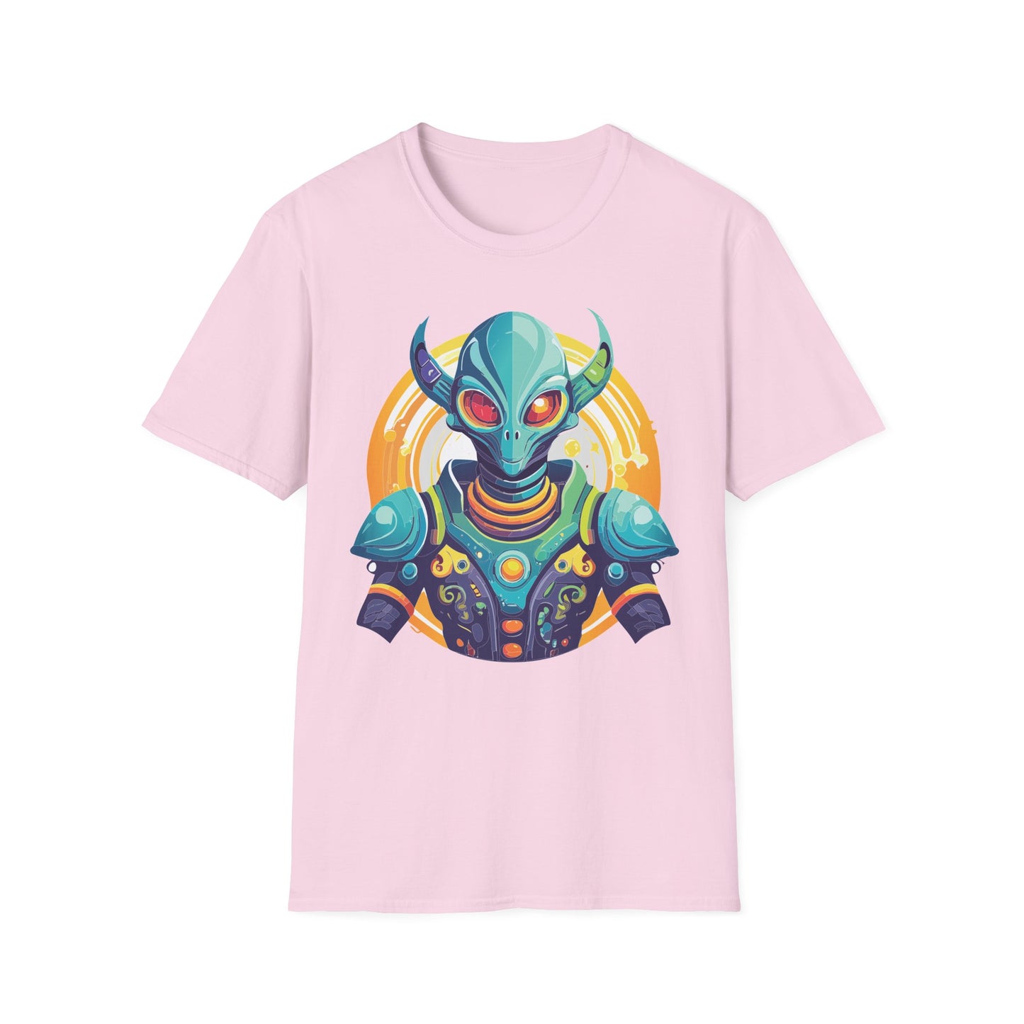 Alien T Shirt Cosmos Design Unisex Softstyle Cotton Tee With Aliens Art Graphic Print