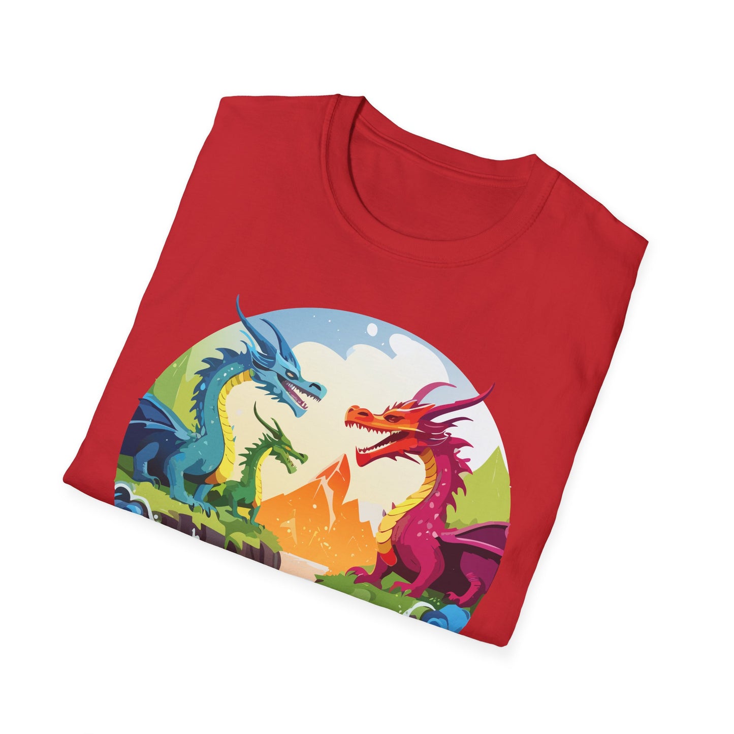 Dragon T Shirt Unisex Dragon Tee 100 Percent Ring Spun Cotton Softstyle Comfort Fit