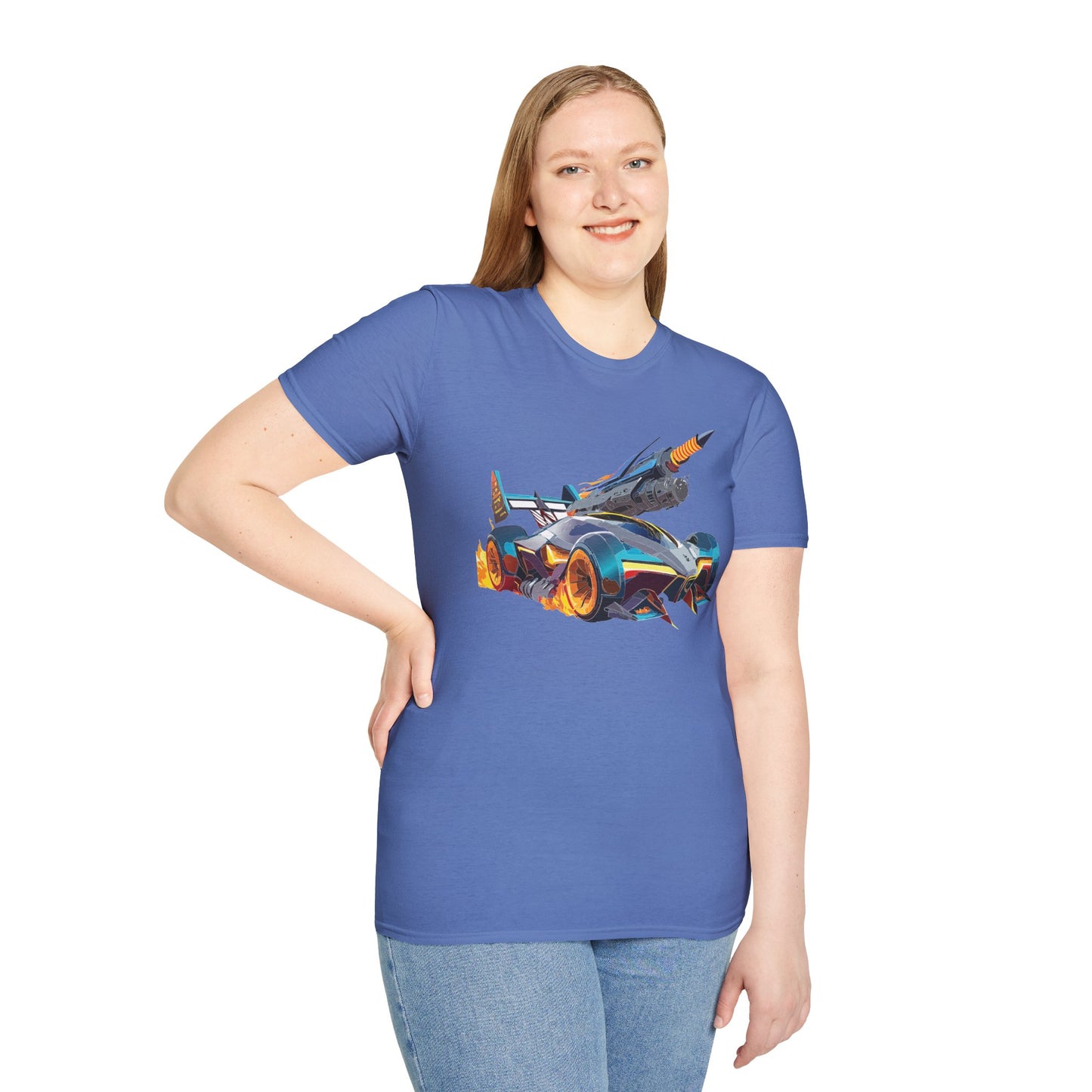 Unisex Car T Shirt Softstyle Cotton Tee With Car Design Hot Wheels Graphic Tee For Men And Women