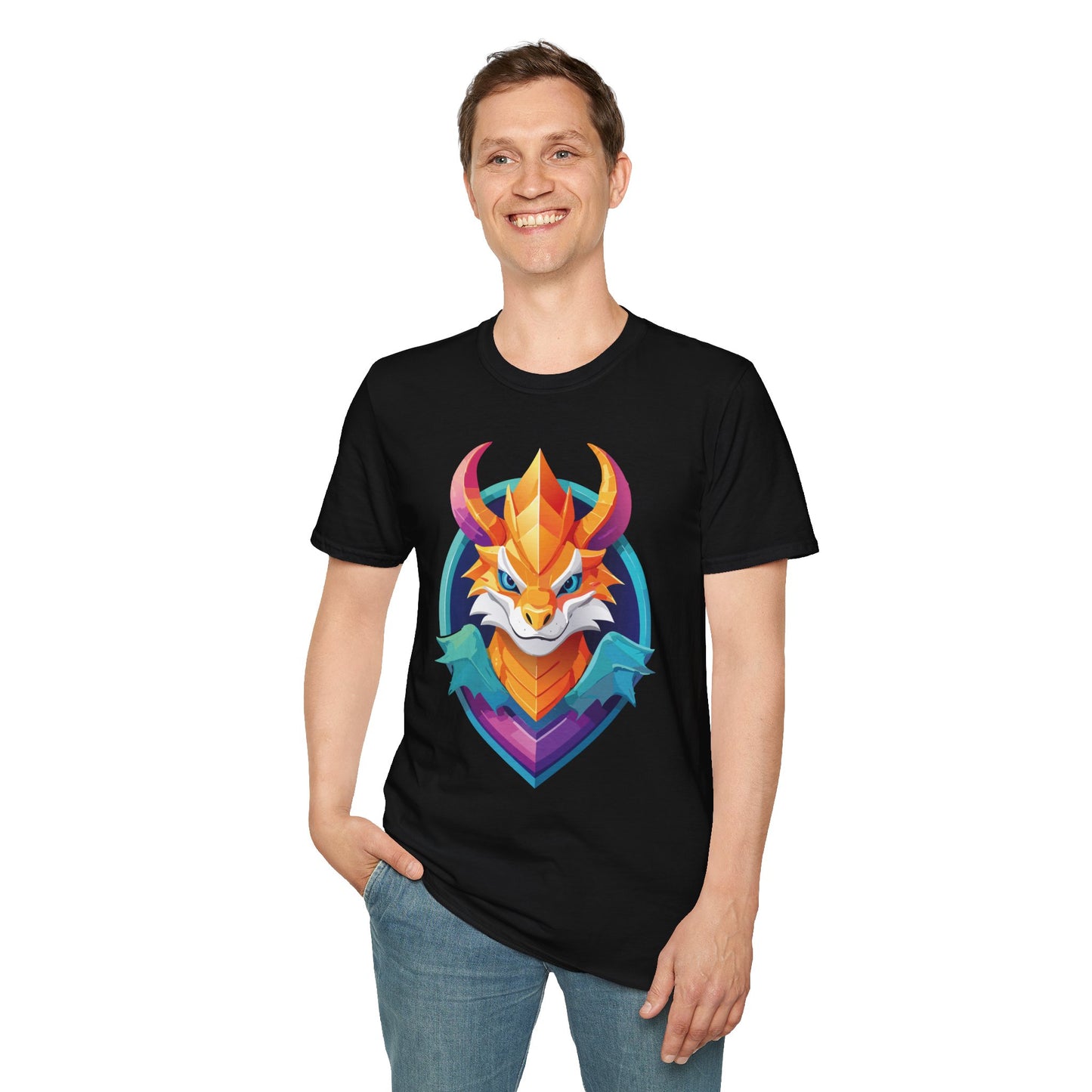 Dragon T Shirt Unisex Gildan Softstyle 64000 Comfortable Cotton Tee With Animal Design