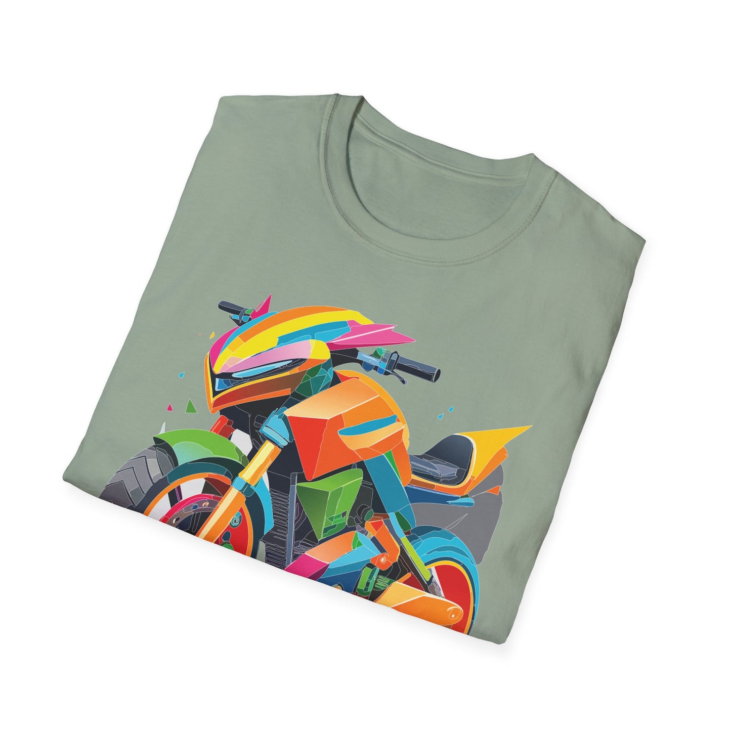 Unisex Bike T Shirt Moto Shirt MTB T Shirt With Art Design Softstyle Cotton Tee For Enthusiasts