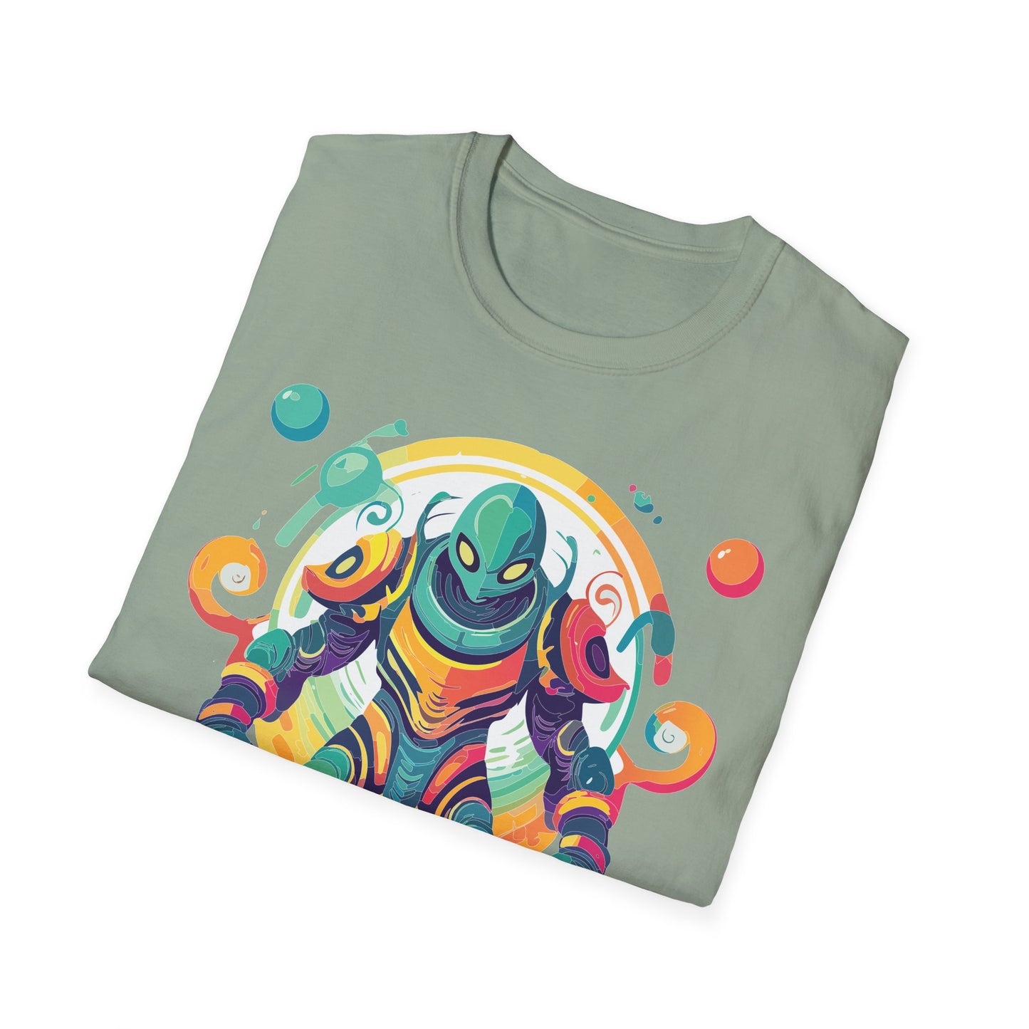 Cosmos Alien T Shirt Unisex Softstyle 64000 with Art Design Durable Comfort Artwork Tee