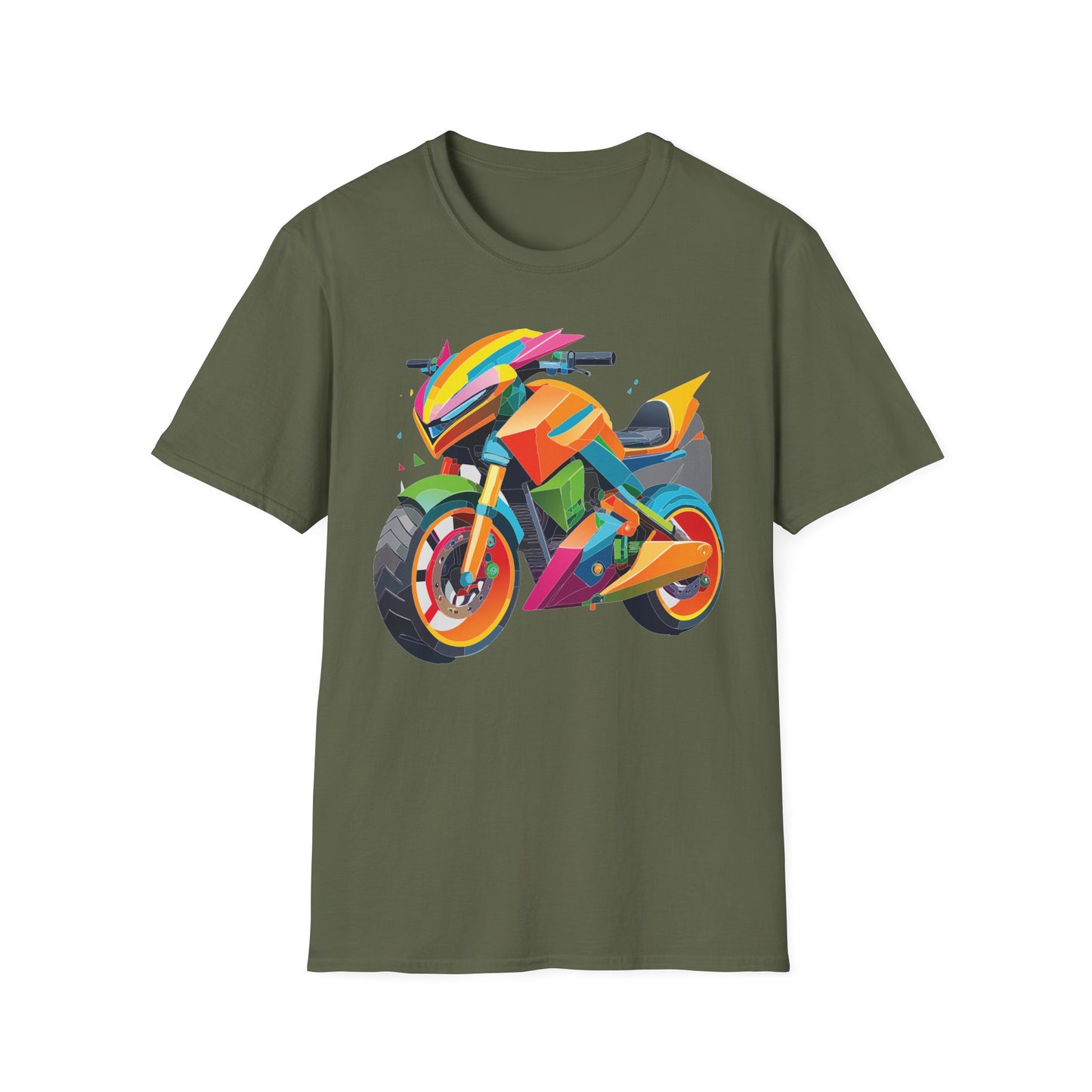 Unisex Bike T Shirt Moto Shirt MTB T Shirt With Art Design Softstyle Cotton Tee For Enthusiasts