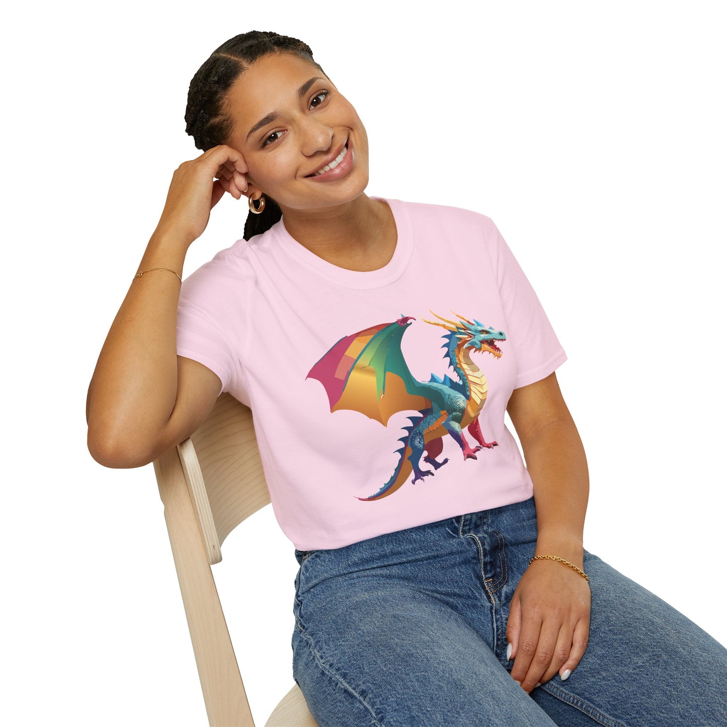Dragon T Shirt Unisex Dragon Shirt Animal Design Tee Softstyle 100 Percent Ring Spun Cotton