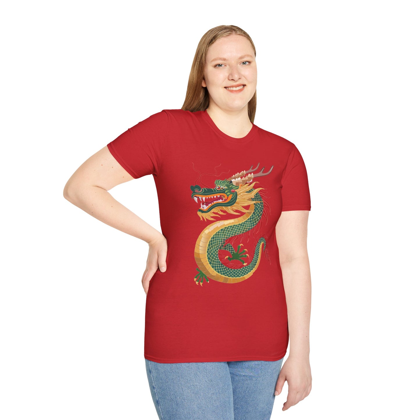 Dragon T Shirt Unisex Dragon Shirt With Animal Art Design Gildan Softstyle 64000 Tee