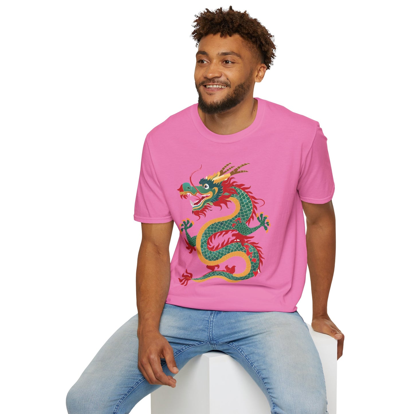 Dragon T Shirt Unisex Dragon Shirt With Animal Art Design Gildan Softstyle Tee 100 Cotton