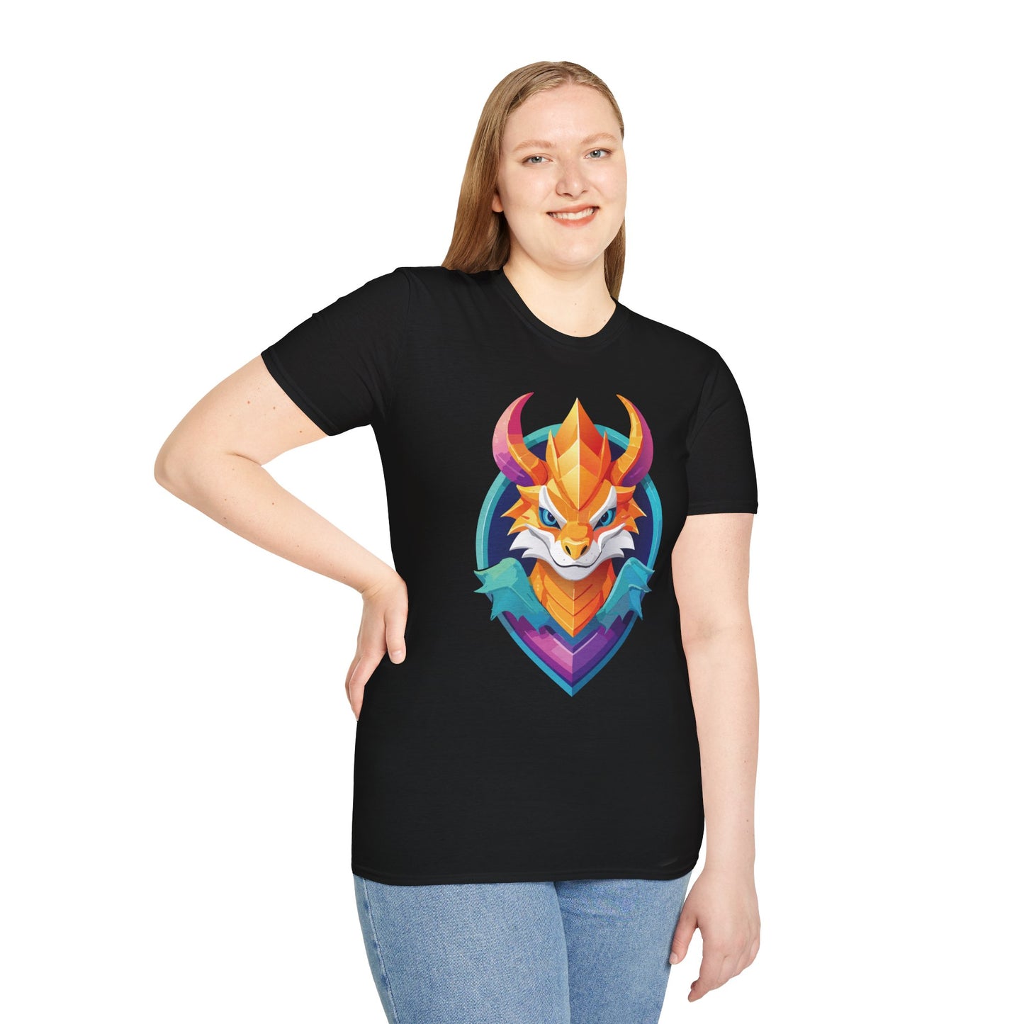 Dragon T Shirt Unisex Gildan Softstyle 64000 Comfortable Cotton Tee With Animal Design