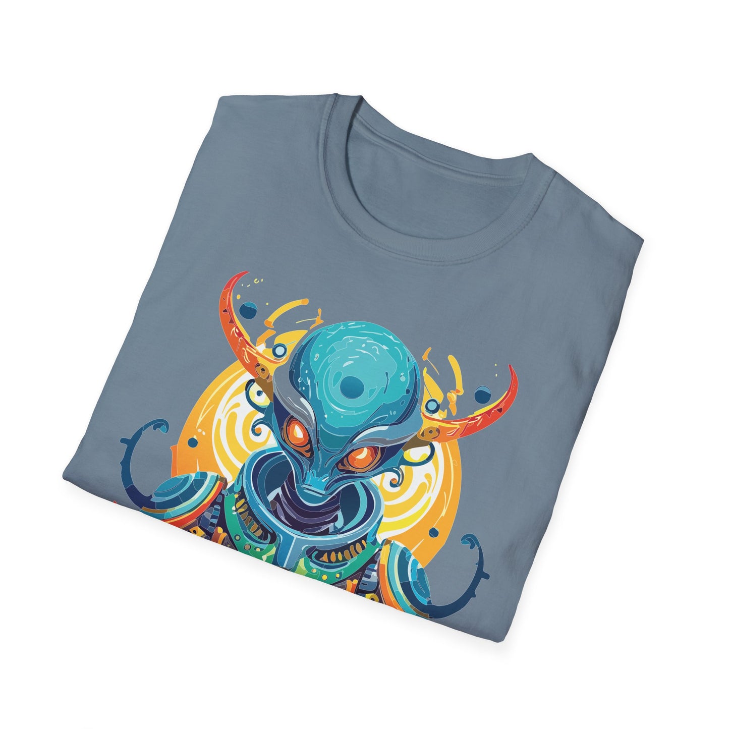 Alien T Shirt Cosmos Shirt Unisex Short Sleeve Tee With Alien Art Design Ring Spun Cotton