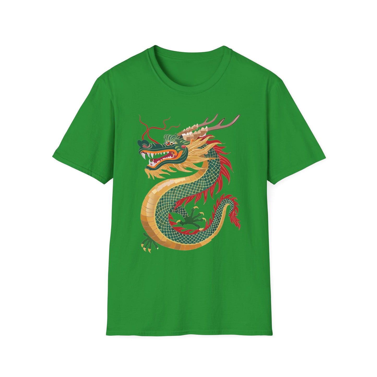 Dragon T Shirt Unisex Dragon Shirt With Animal Art Design Gildan Softstyle 64000 Tee