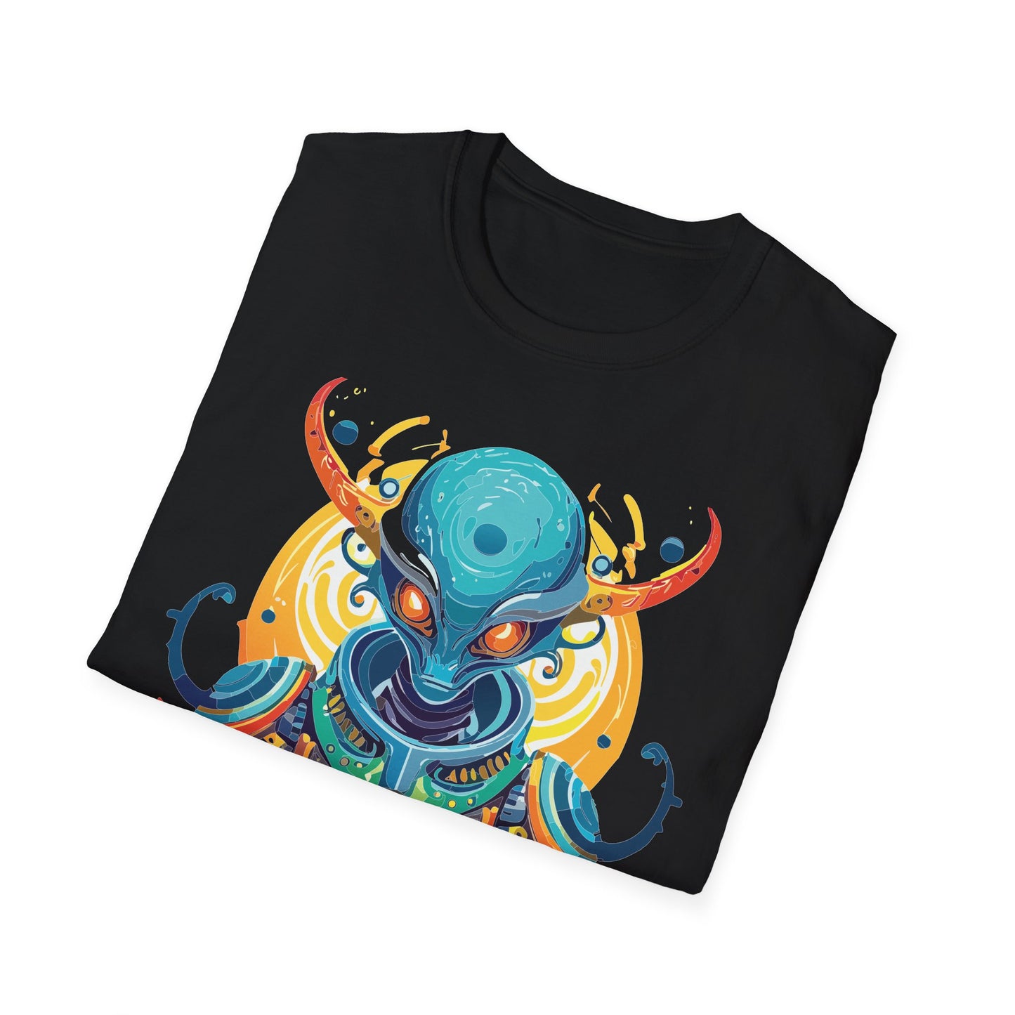 Alien T Shirt Cosmos Shirt Unisex Short Sleeve Tee With Alien Art Design Ring Spun Cotton
