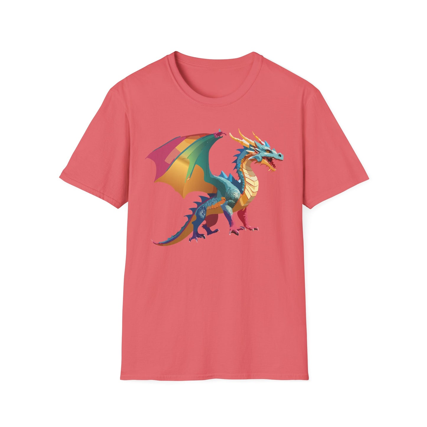 Dragon T Shirt Unisex Dragon Shirt Animal Design Tee Softstyle 100 Percent Ring Spun Cotton