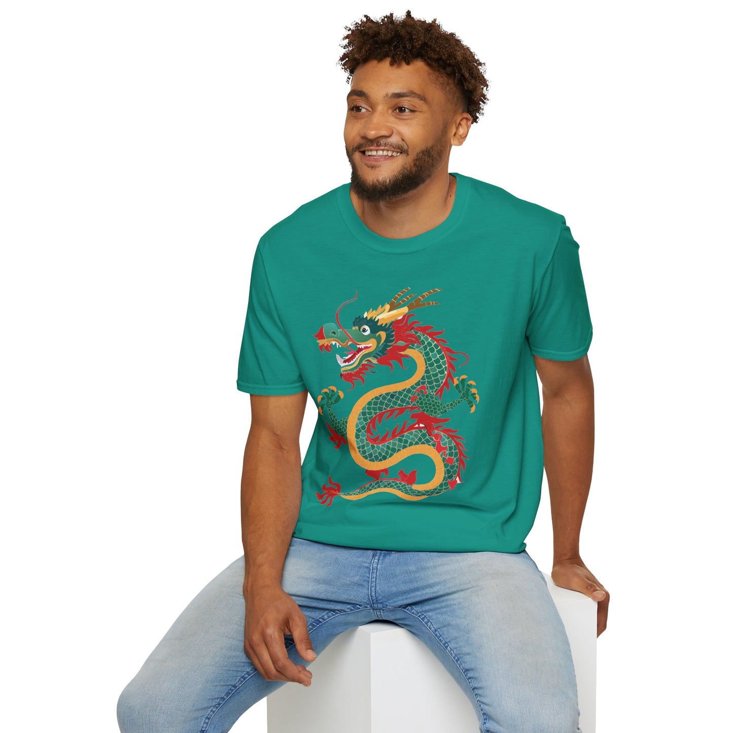 Dragon T Shirt Unisex Dragon Shirt With Animal Art Design Gildan Softstyle Tee 100 Cotton