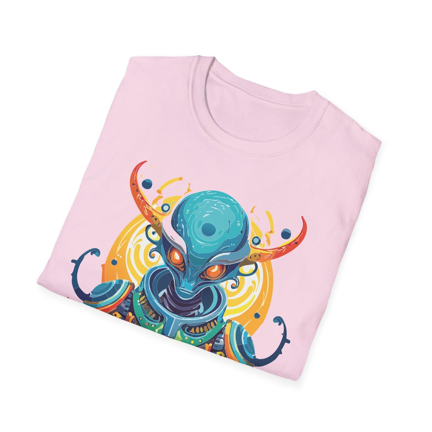 Alien T Shirt Cosmos Shirt Unisex Short Sleeve Tee With Alien Art Design Ring Spun Cotton