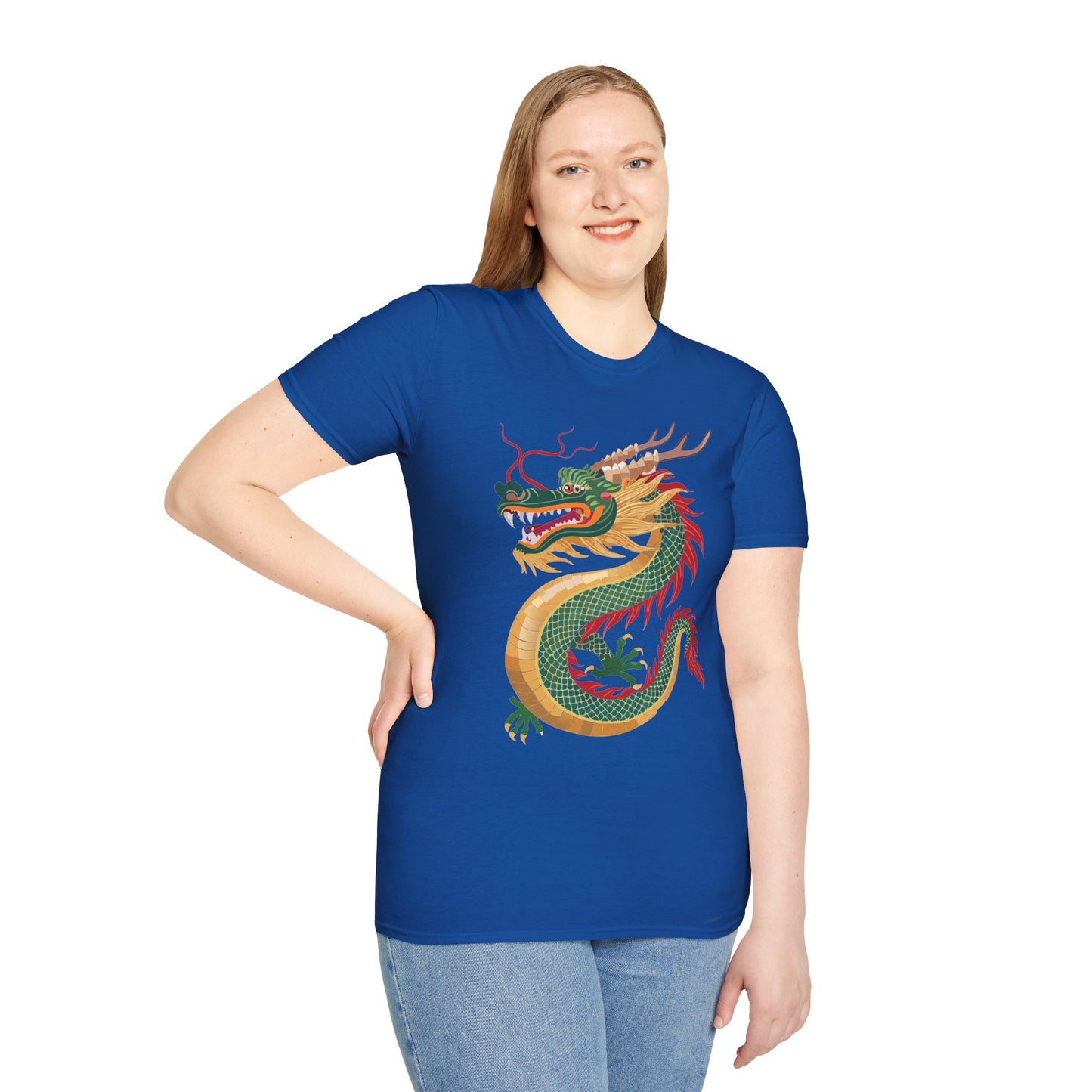 Dragon T Shirt Unisex Dragon Shirt With Animal Art Design Gildan Softstyle 64000 Tee