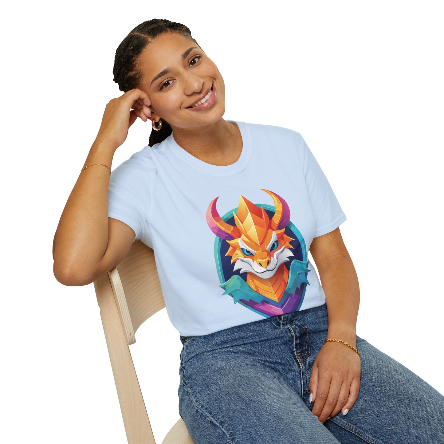 Dragon T Shirt Unisex Gildan Softstyle 64000 Comfortable Cotton Tee With Animal Design