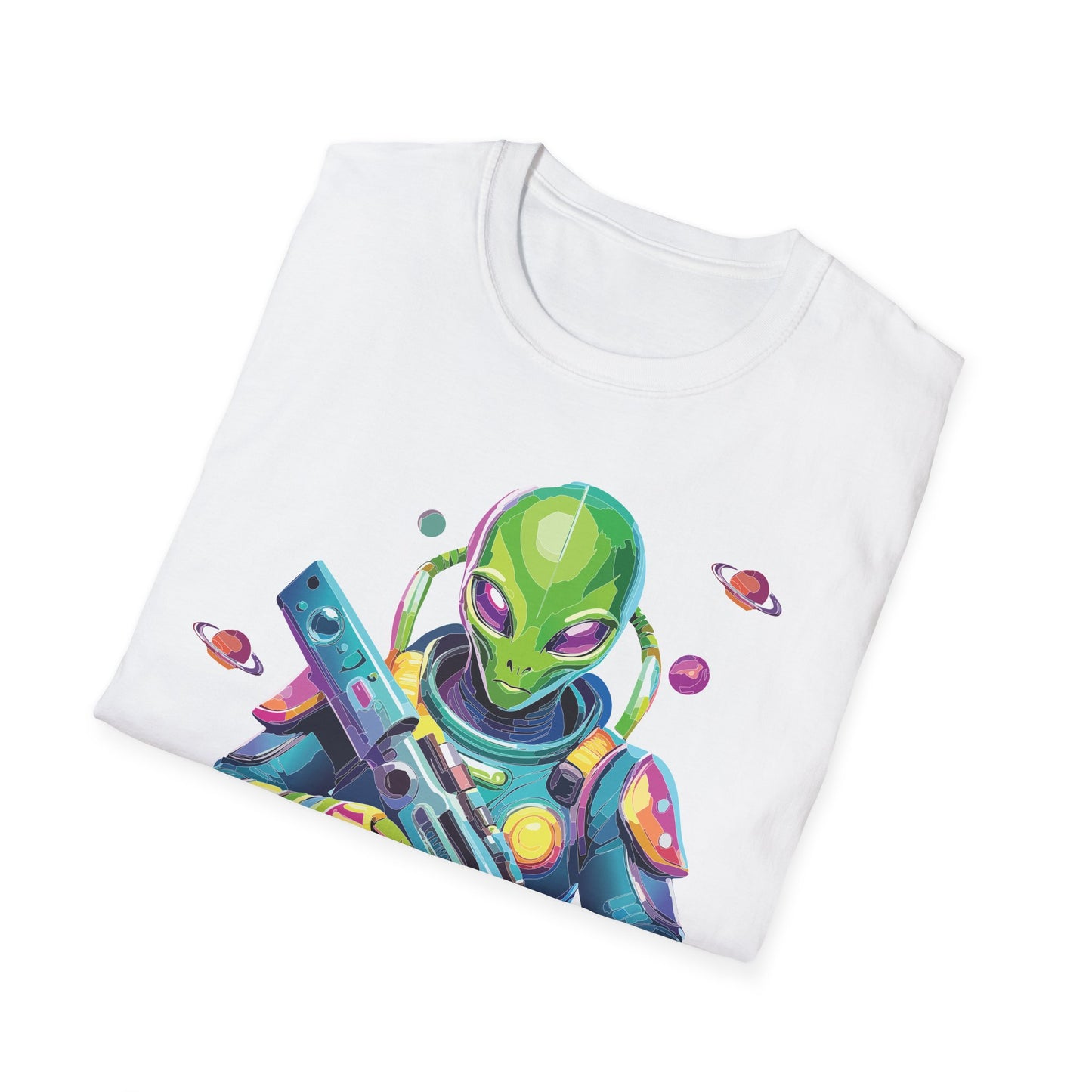 Alien Cosmos T Shirt Unisex Gildan Softstyle 64000 Art Design Tee For Everyday Comfort